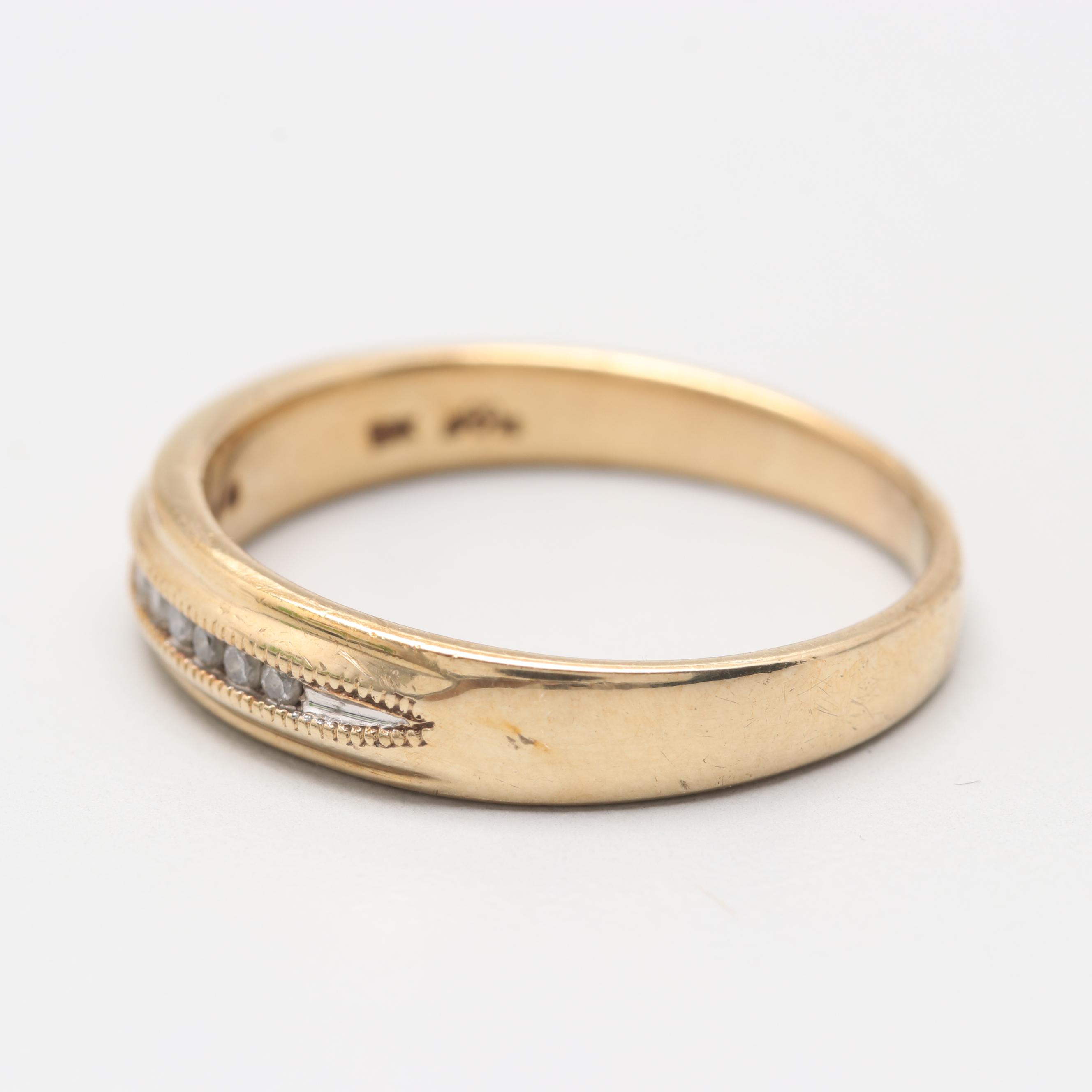 10K Yellow Gold Diamond Ring