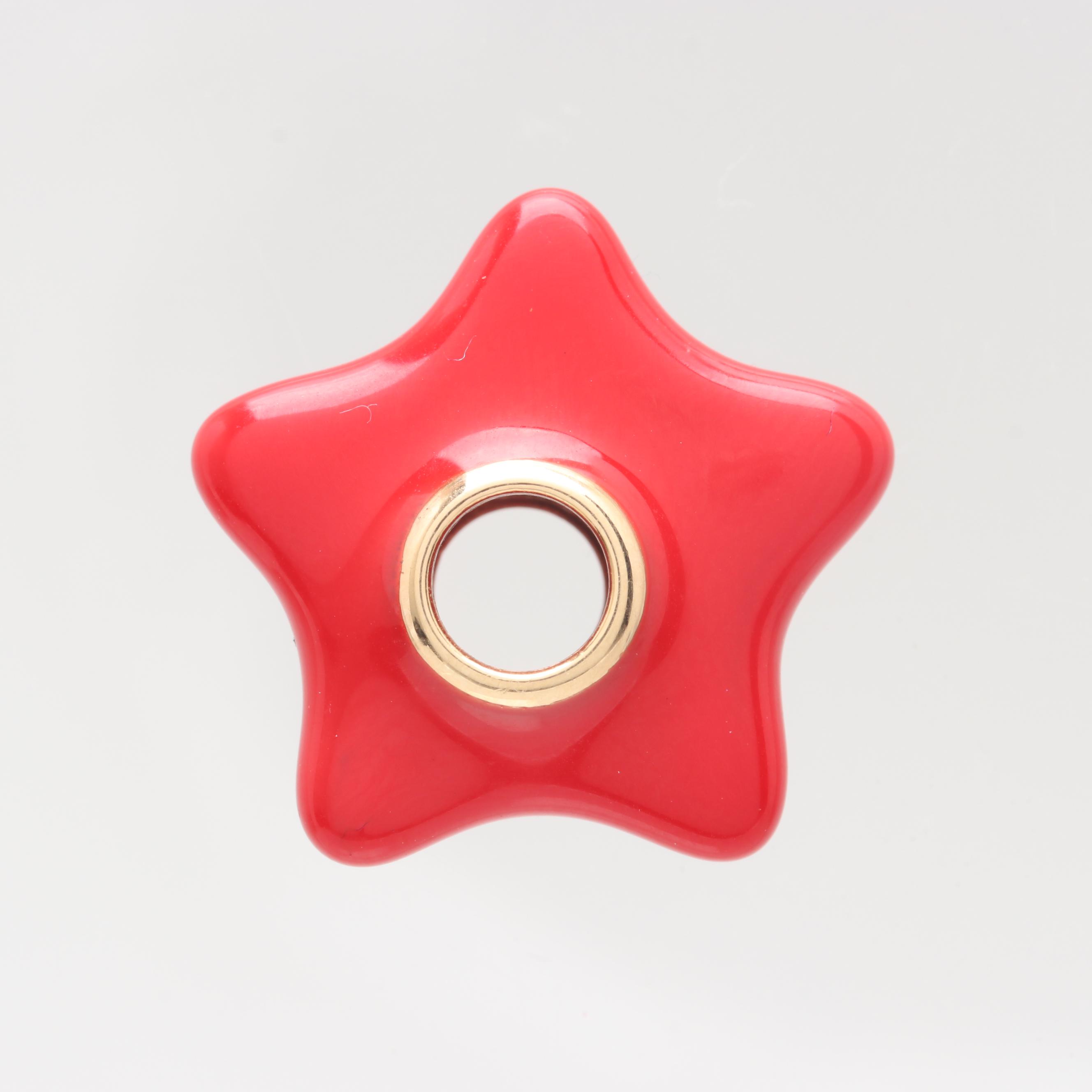 10K Yellow Gold Enamel Star Pendant