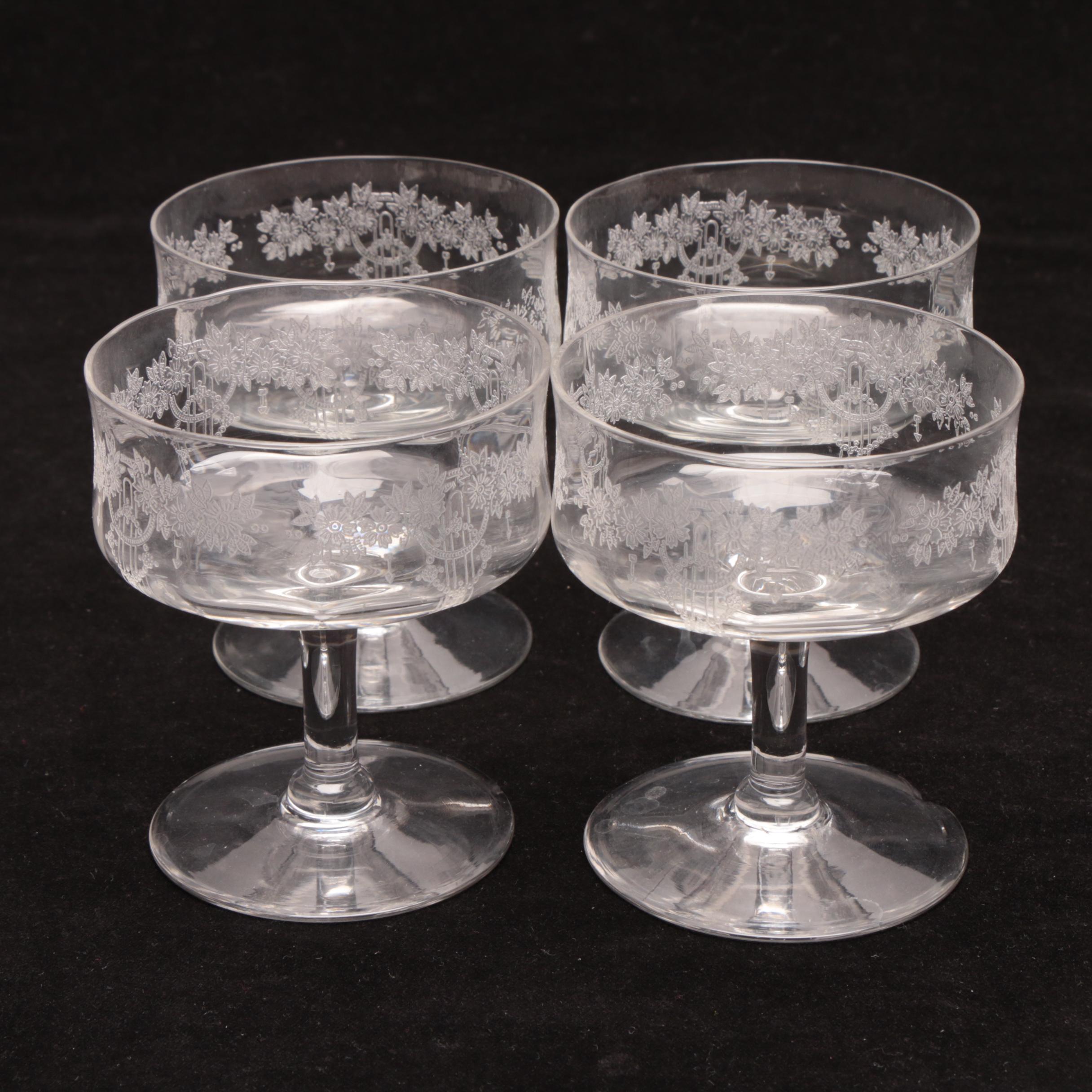 Fostoria "Versailles Pink" Depression Glass and Assorted Stemware