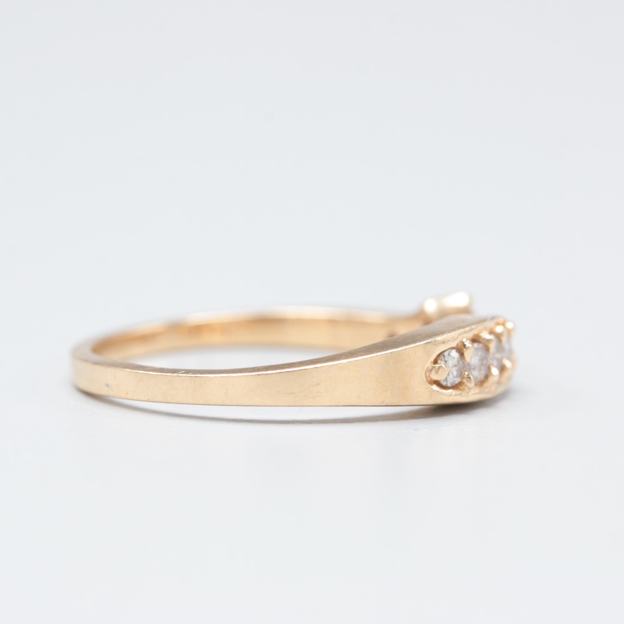 14K Yellow Gold Diamond Ring