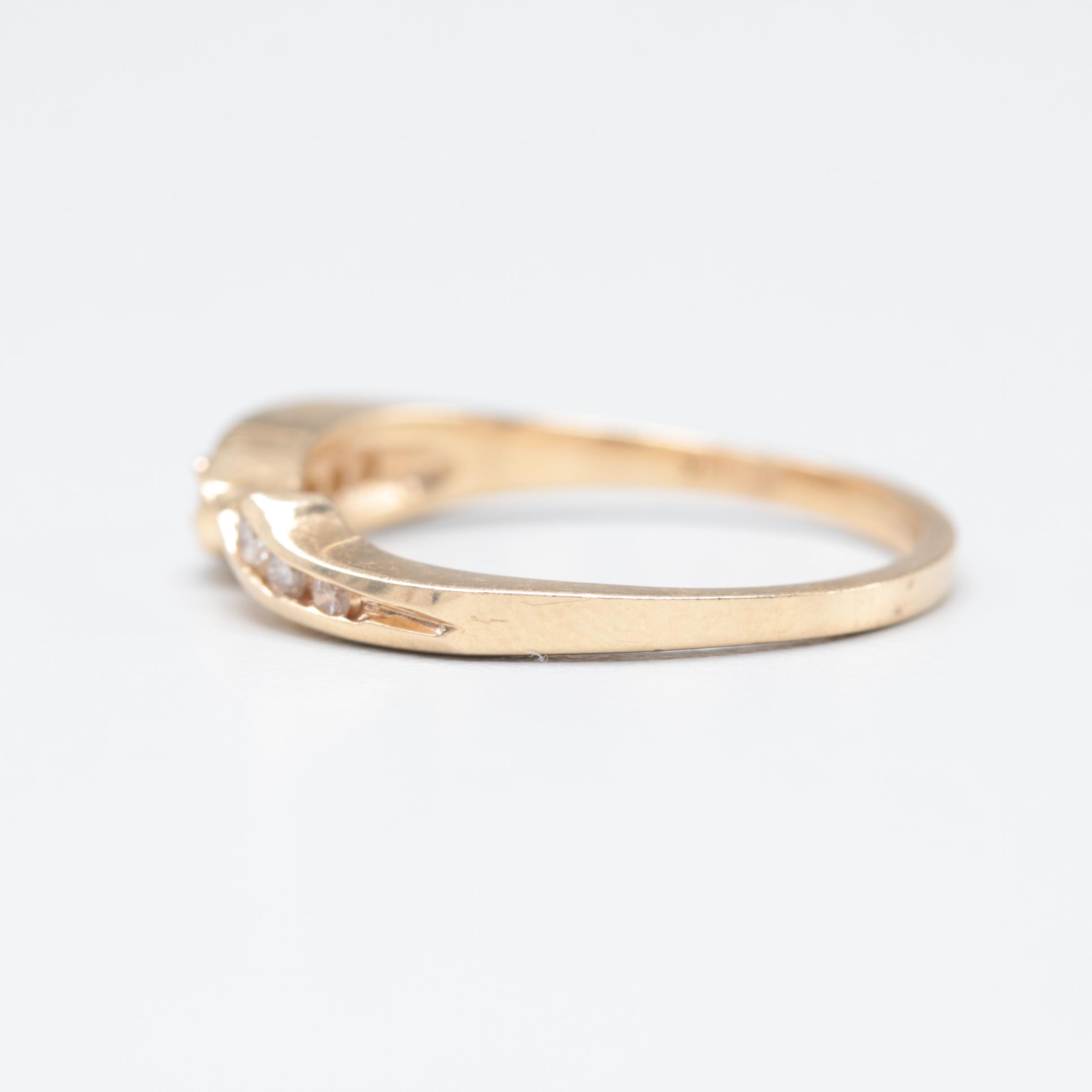 14K Yellow Gold Diamond Ring