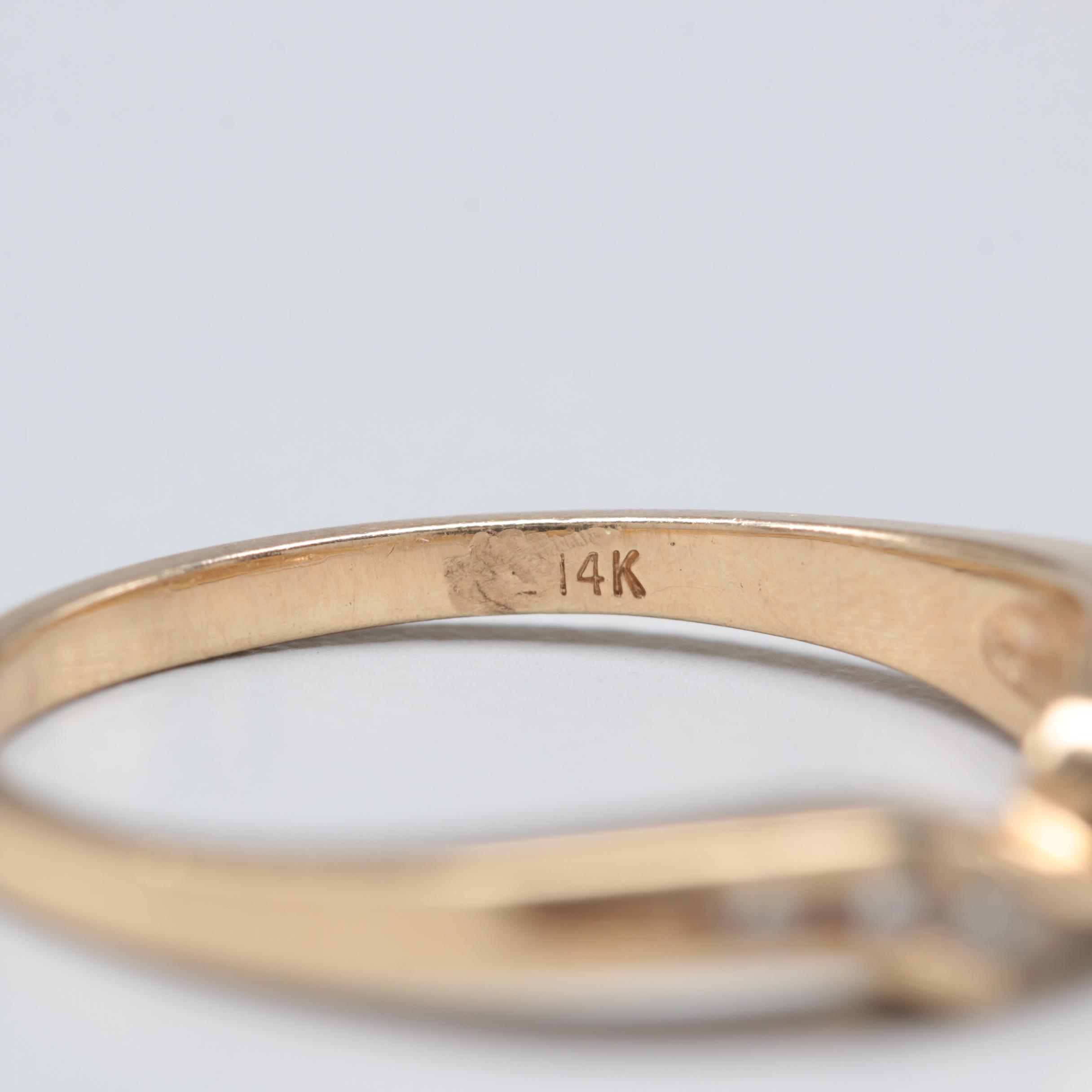 14K Yellow Gold Diamond Ring