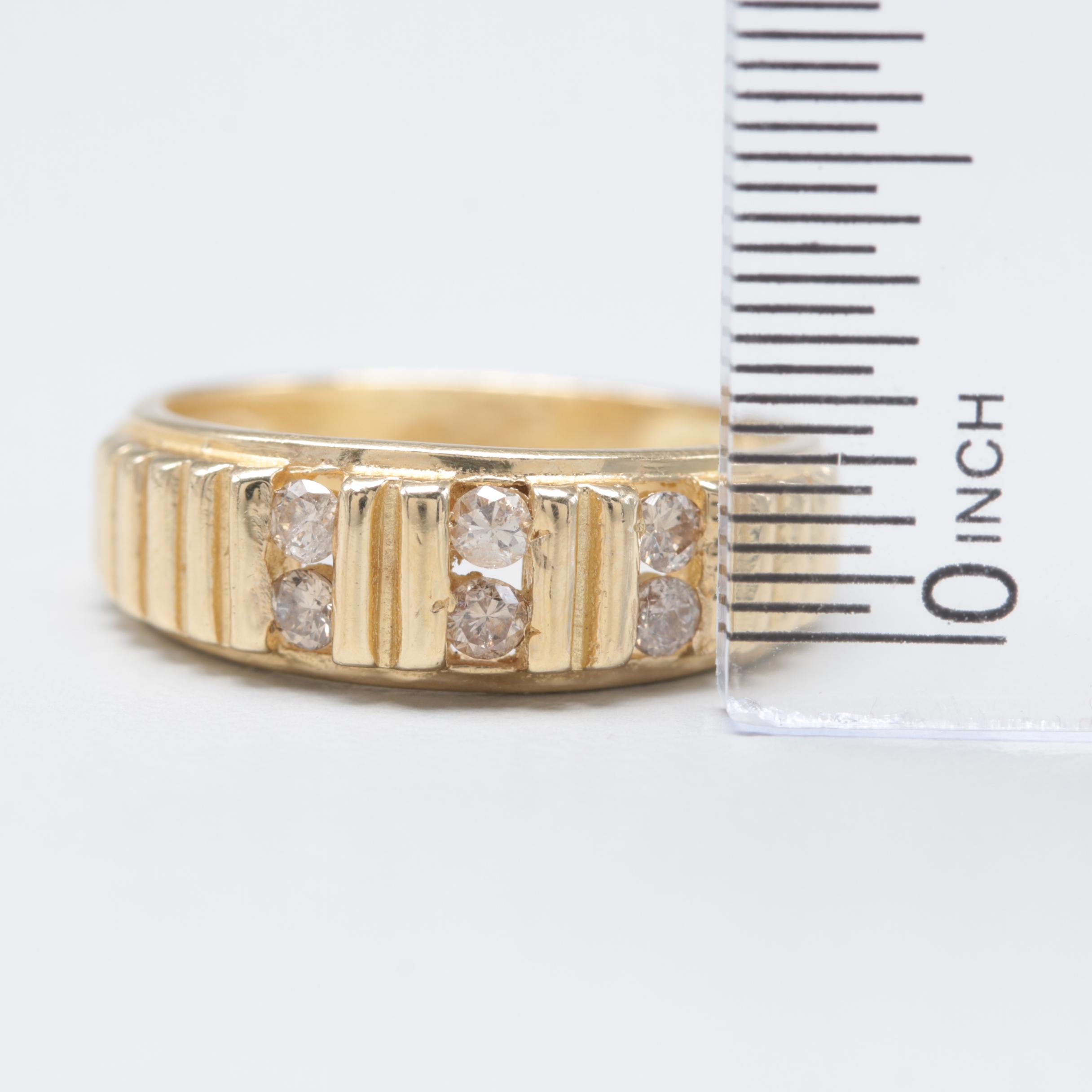 14K Yellow Gold Diamond Ring