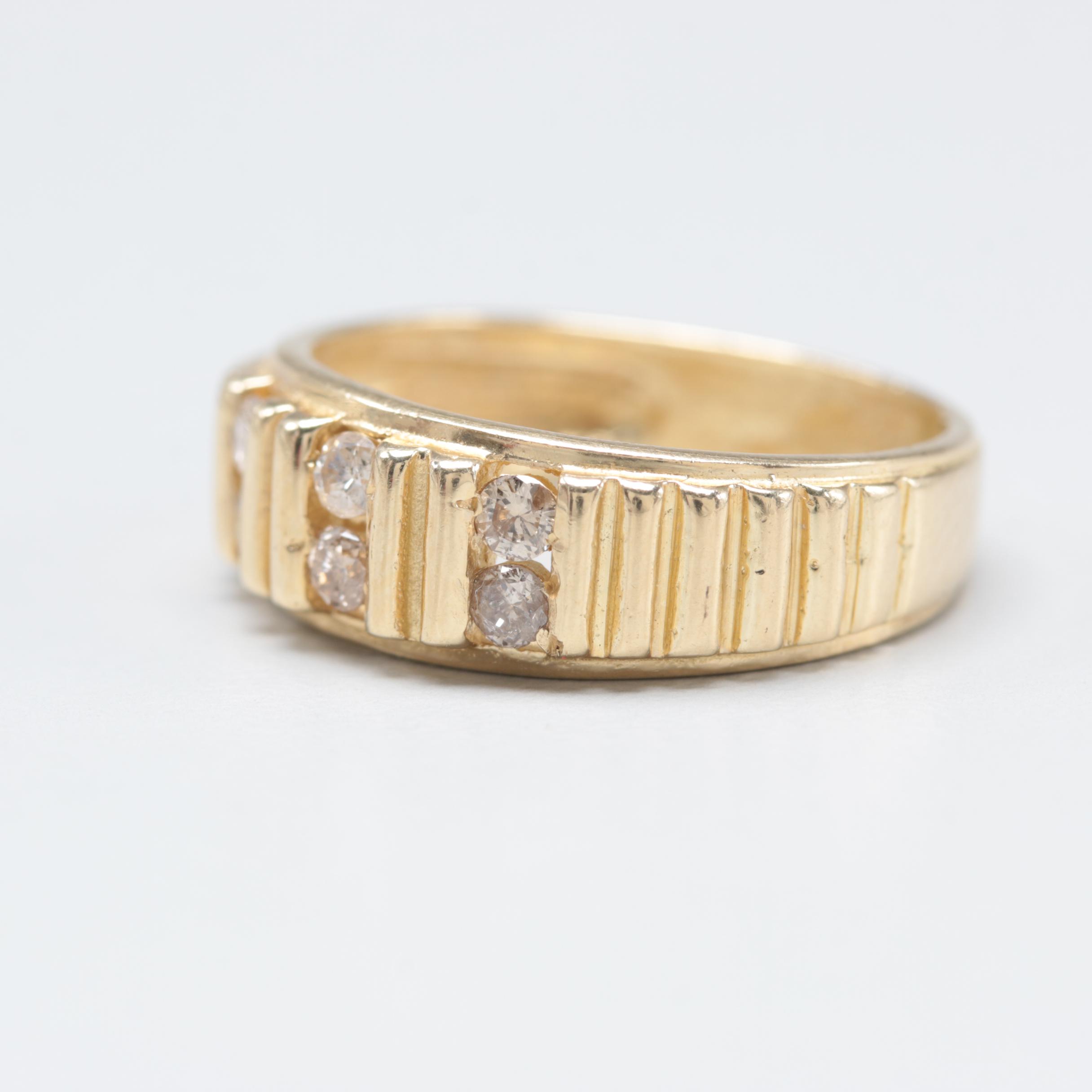 14K Yellow Gold Diamond Ring