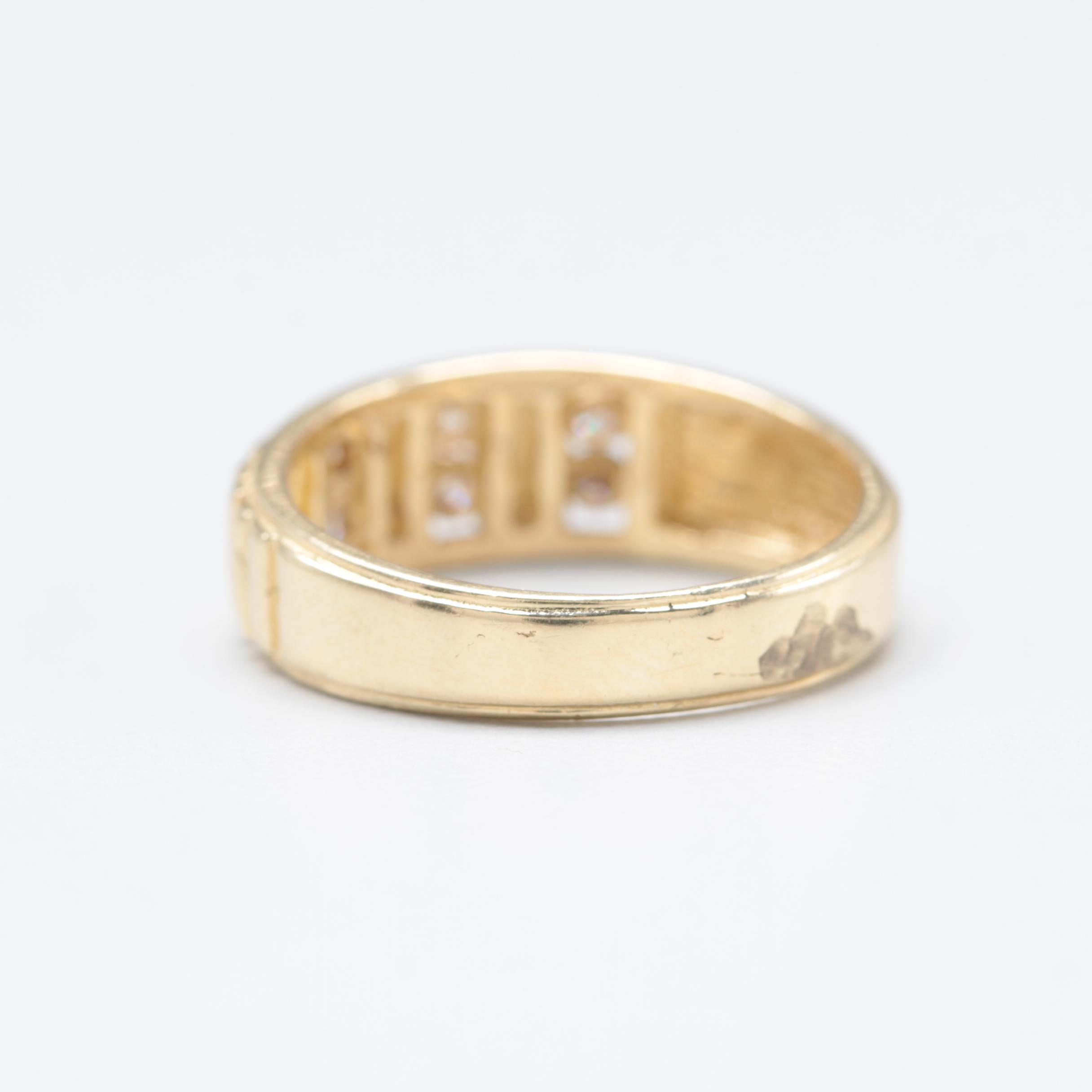 14K Yellow Gold Diamond Ring