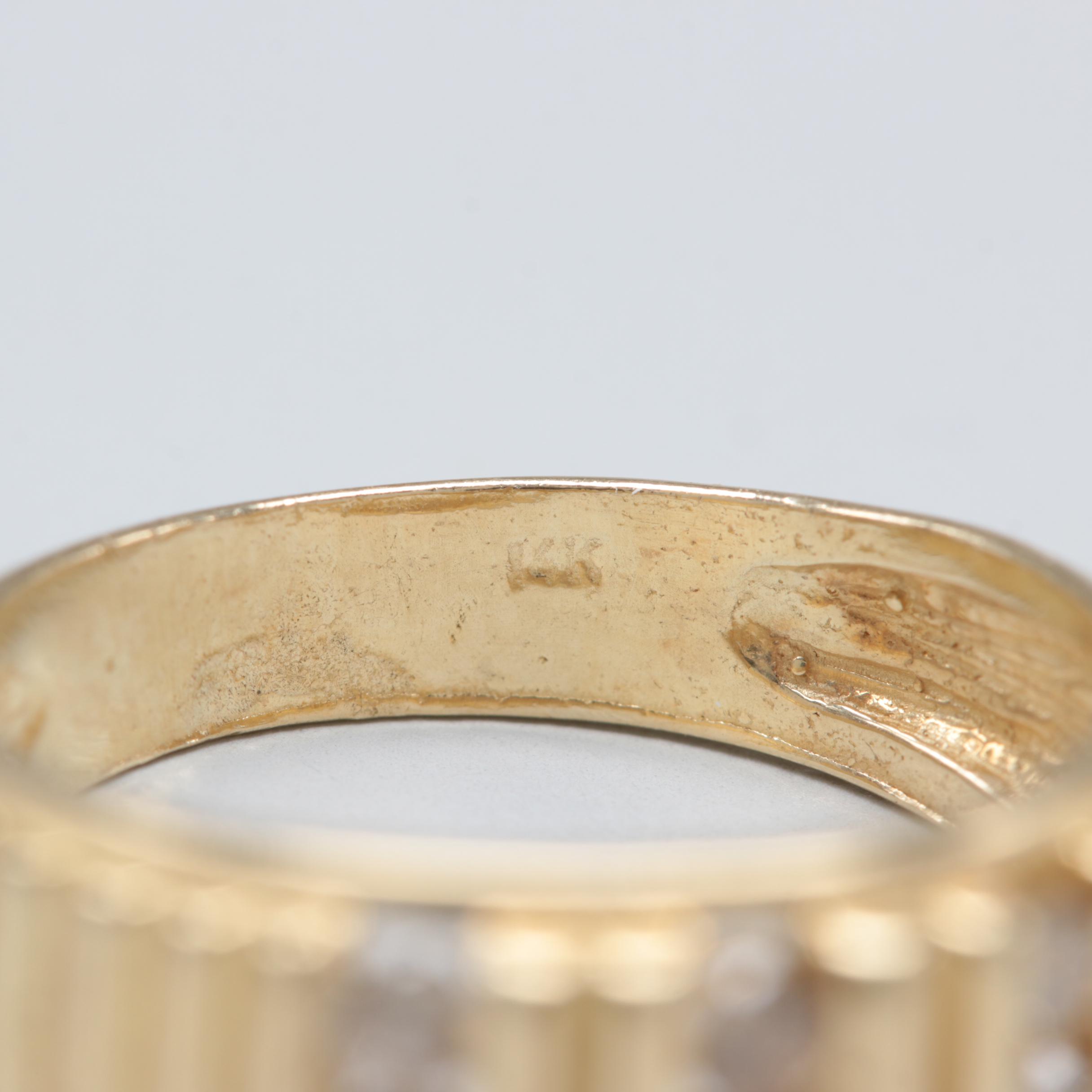 14K Yellow Gold Diamond Ring