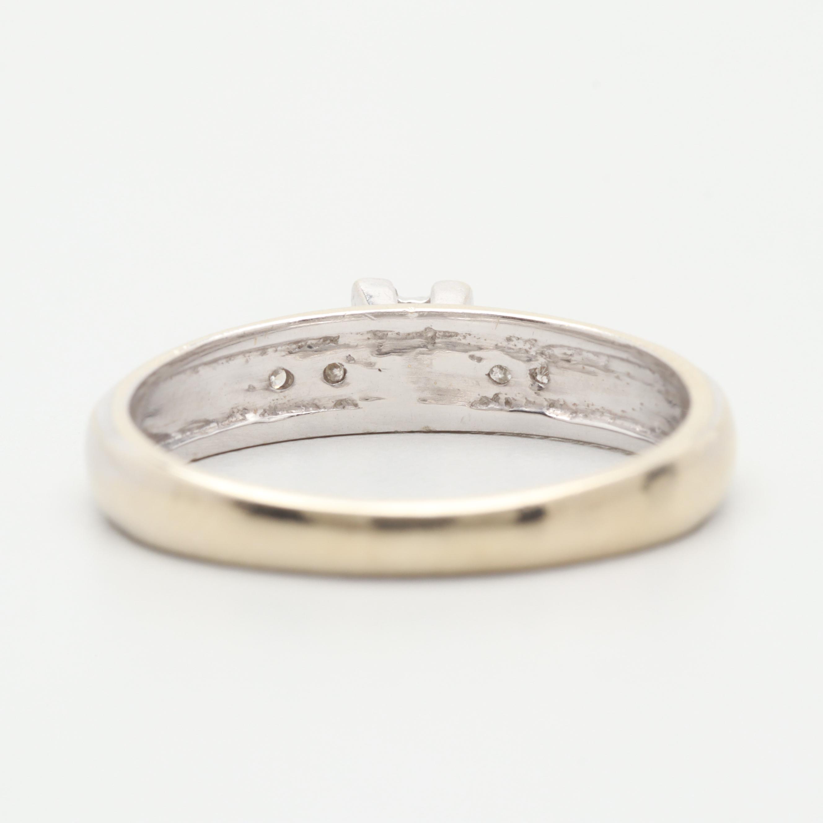 14K White Gold Diamond Ring