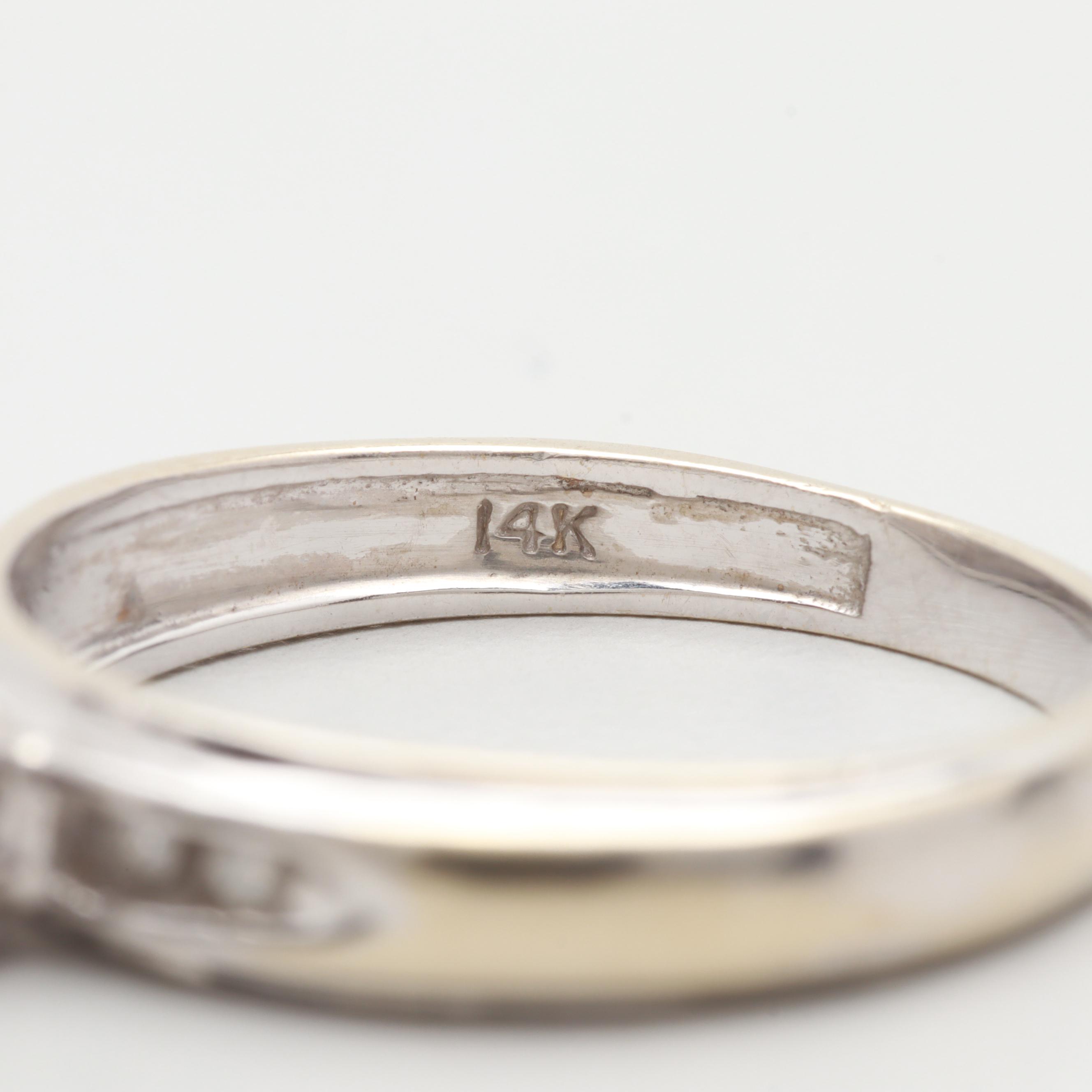 14K White Gold Diamond Ring