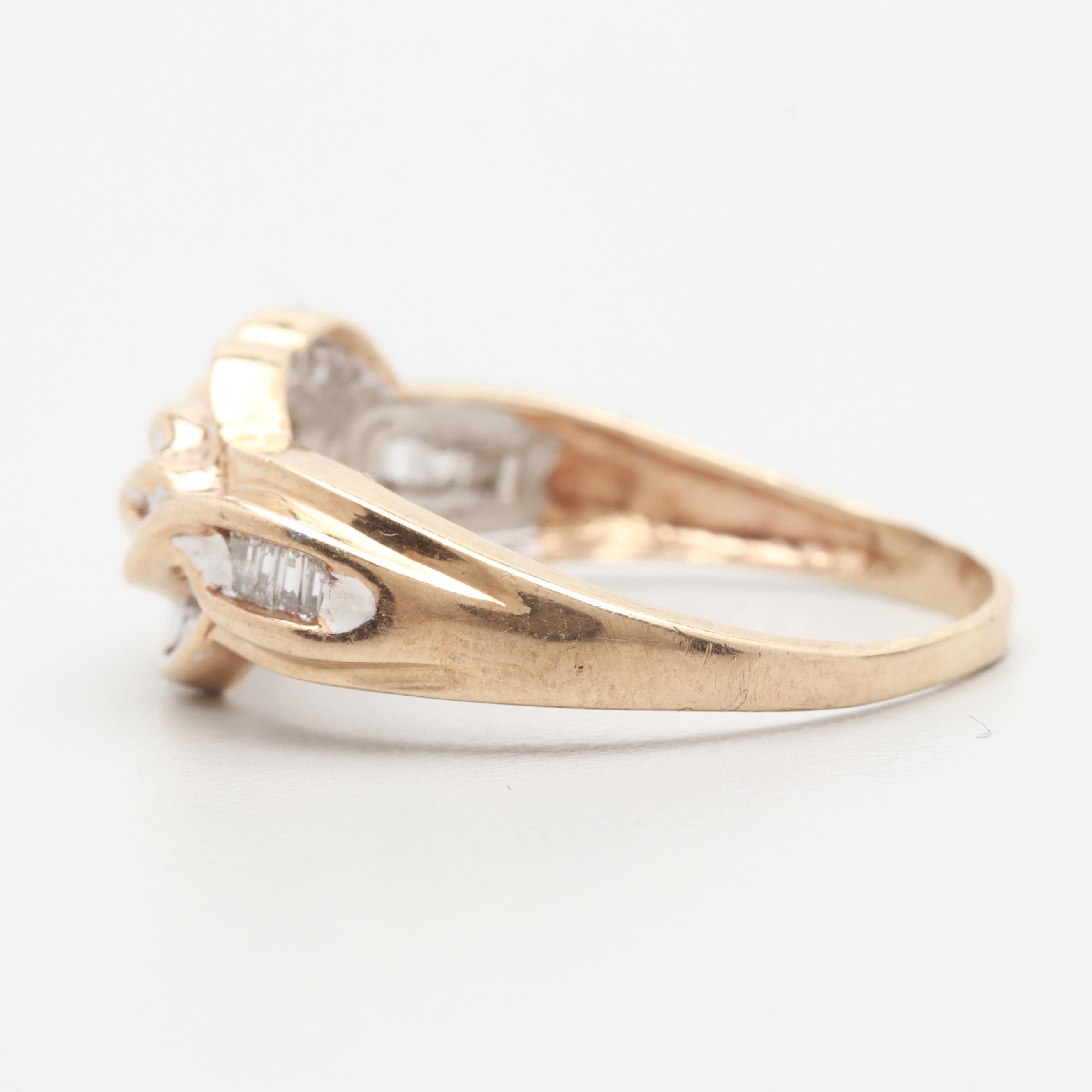 10K Yellow Gold Diamond Ring