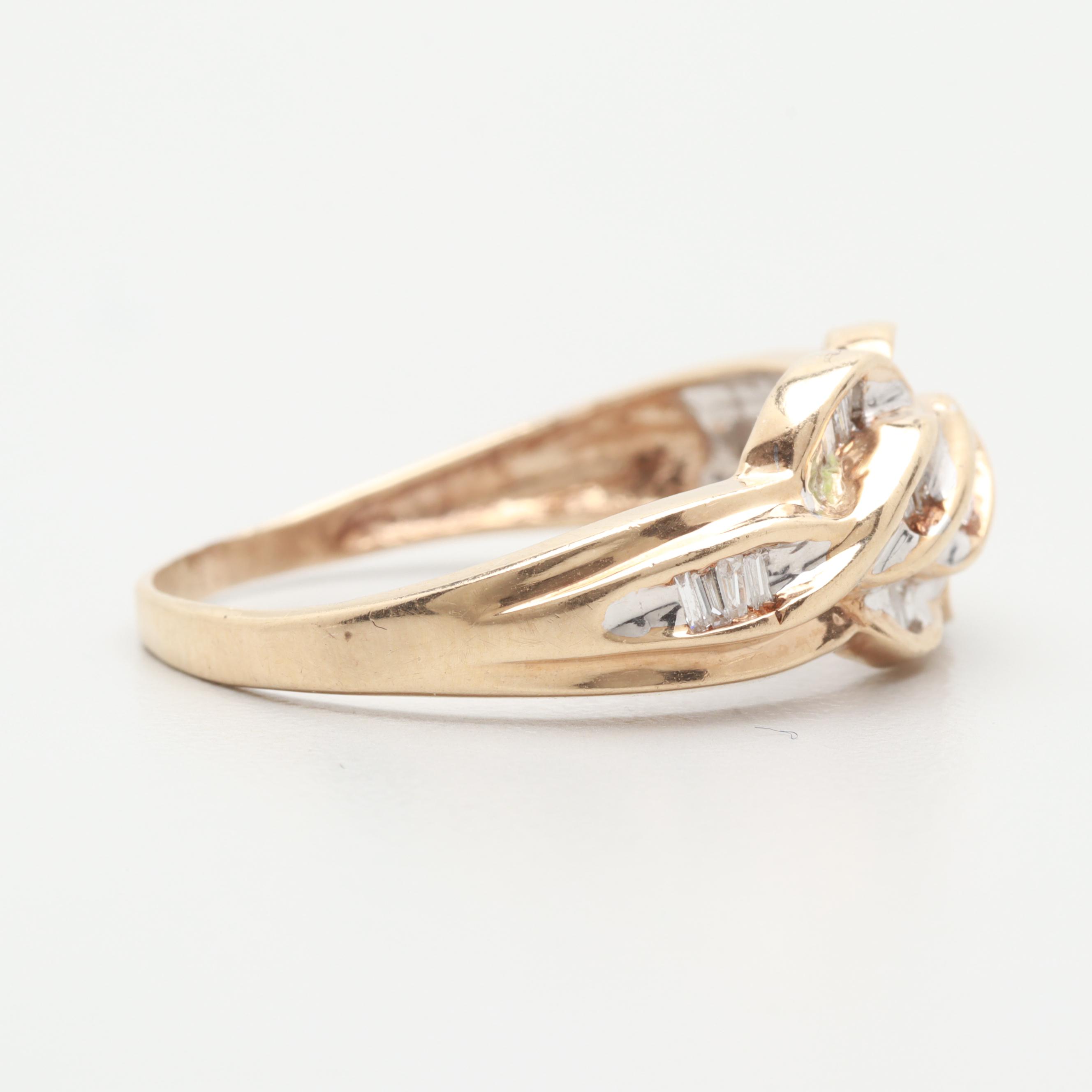 10K Yellow Gold Diamond Ring