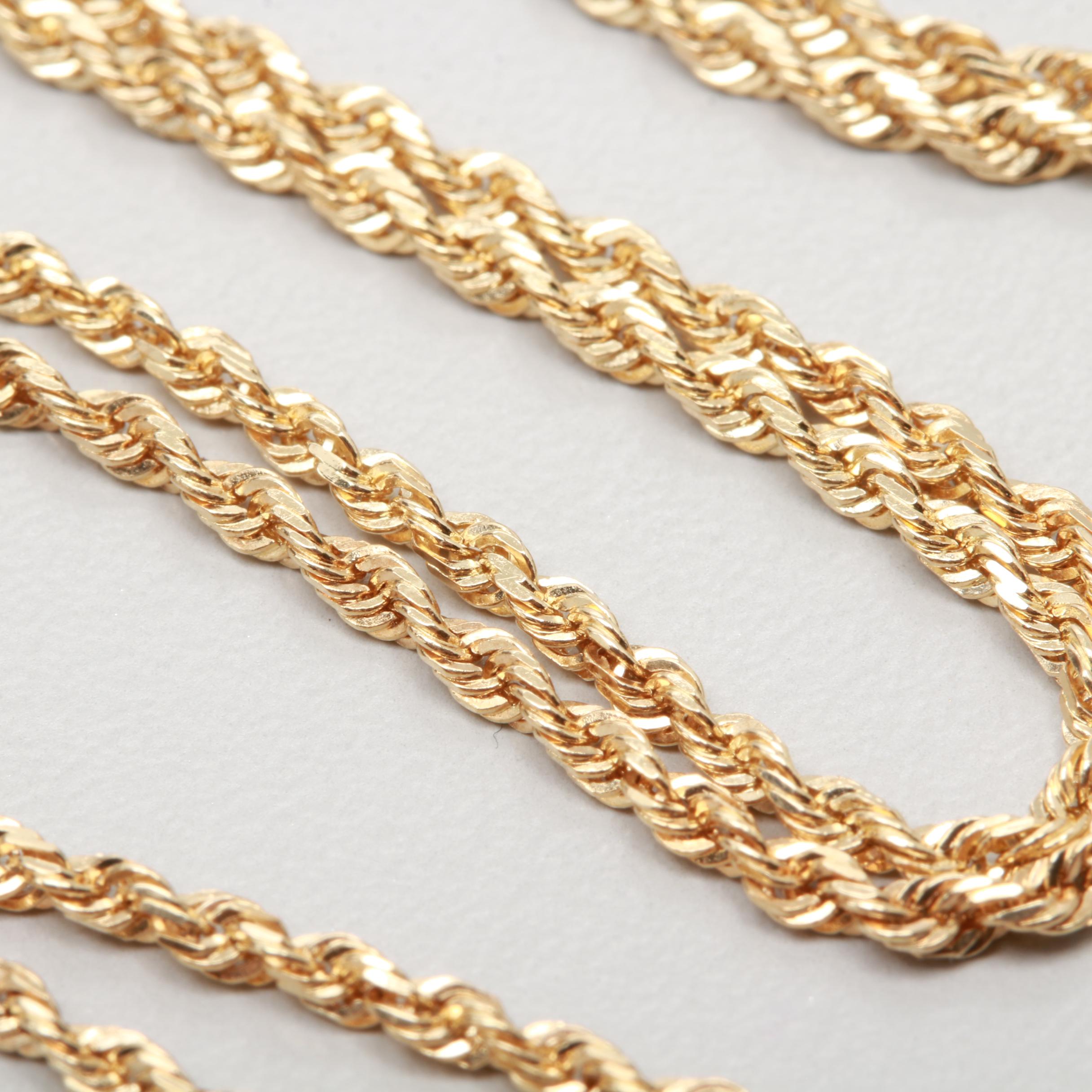 Michael Anthony 14K Yellow Gold Rope Chain Necklace