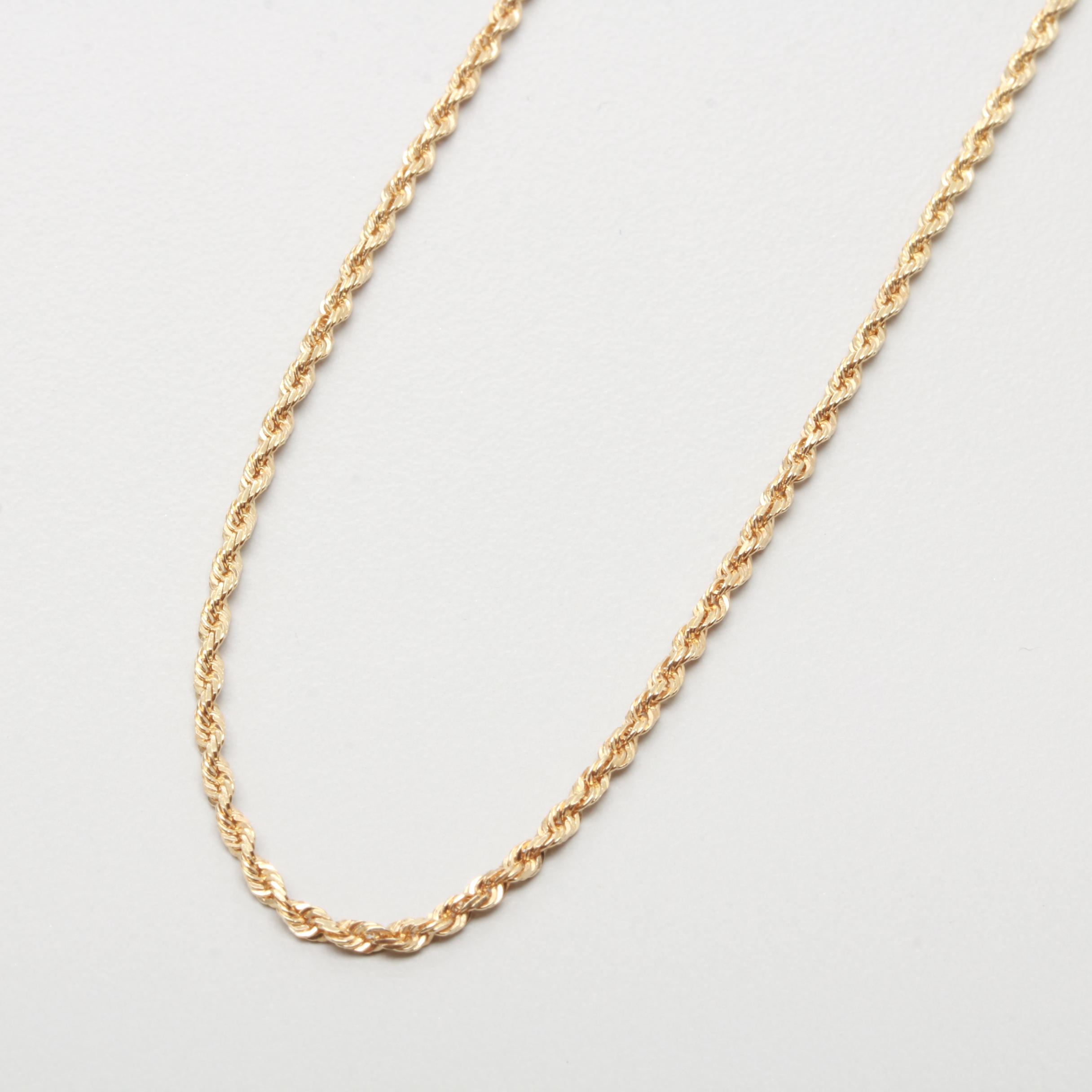 Michael Anthony 14K Yellow Gold Rope Chain Necklace