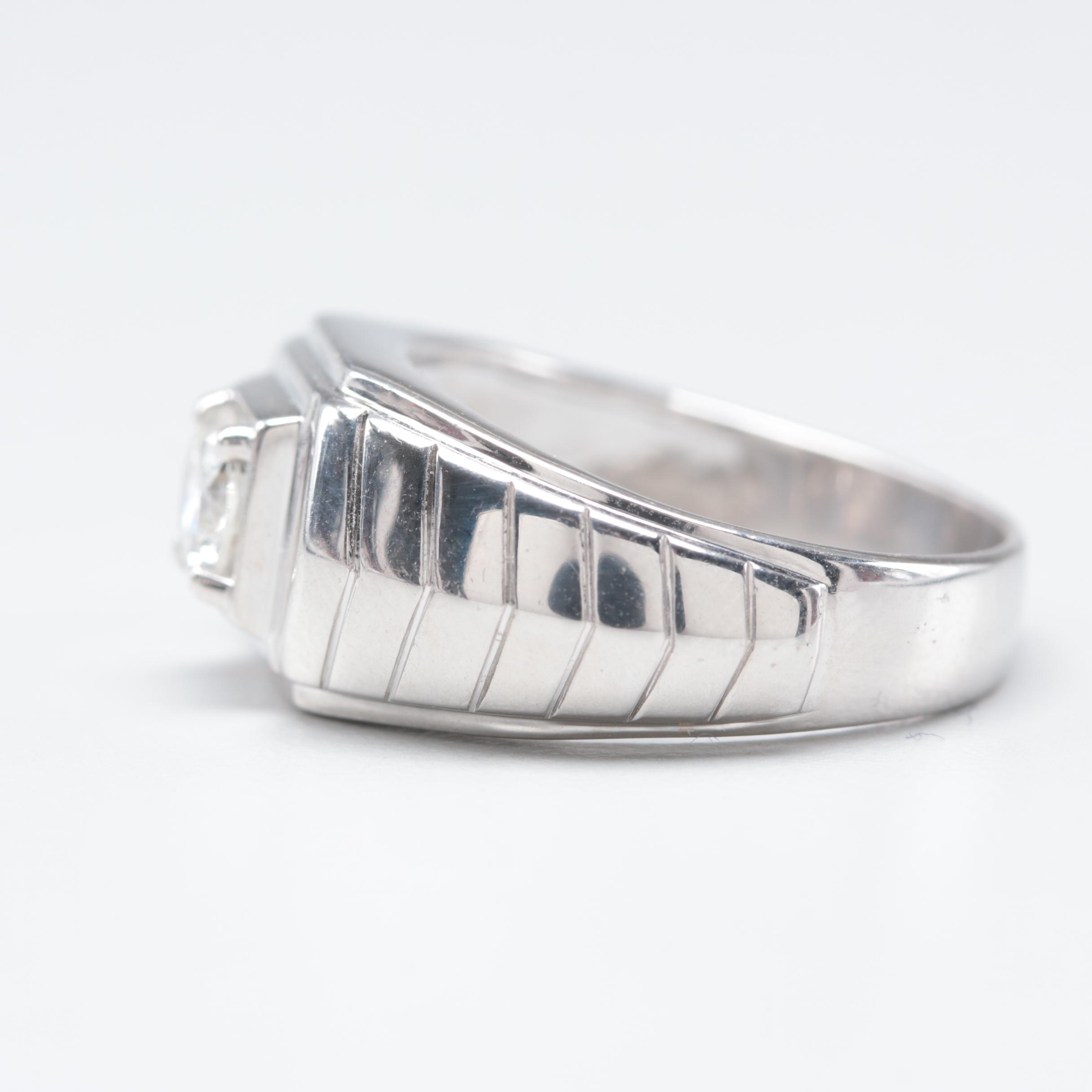 14K White Gold Diamond Ring