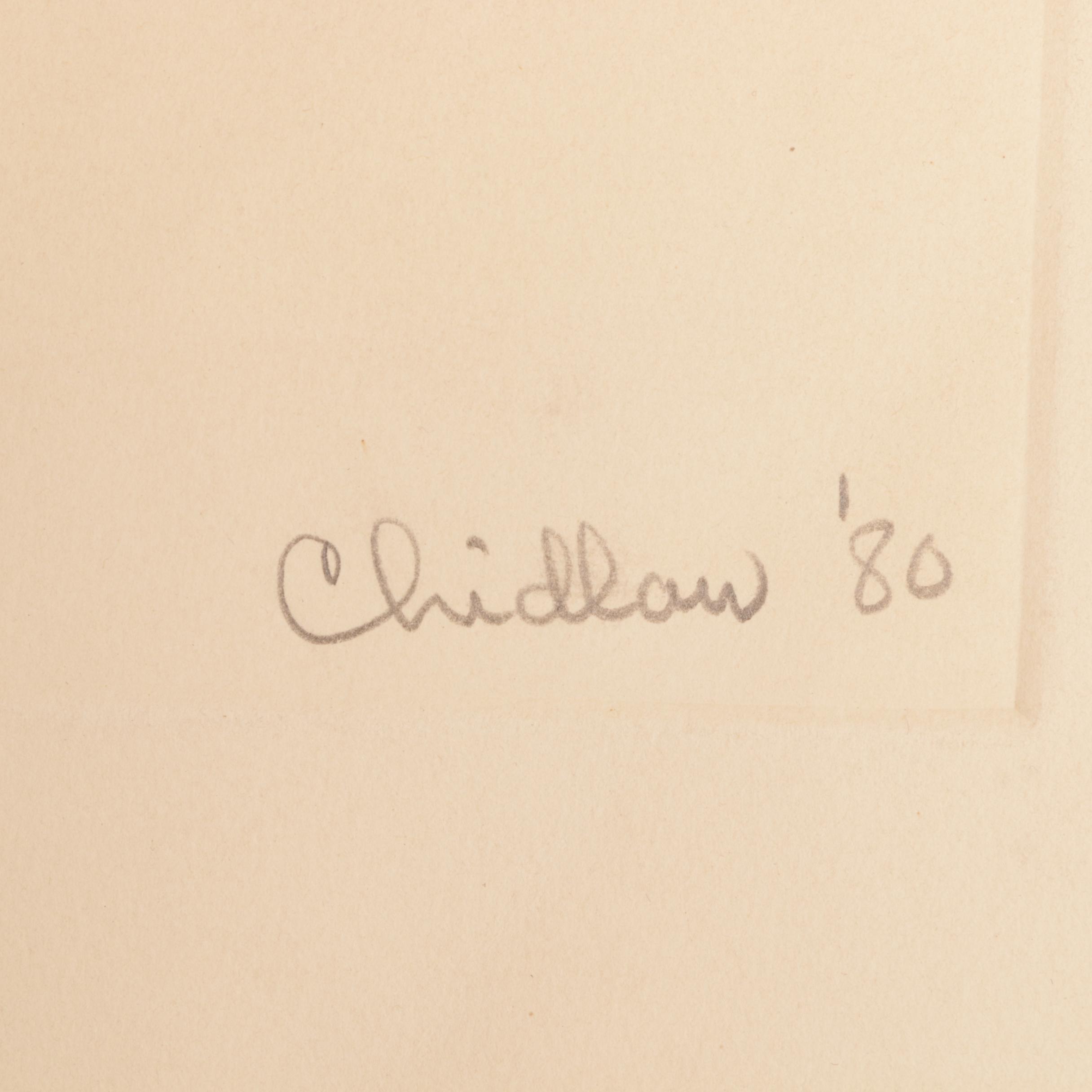 Paul Chidlaw 1980 Artist's Proof Lithograph Portrait