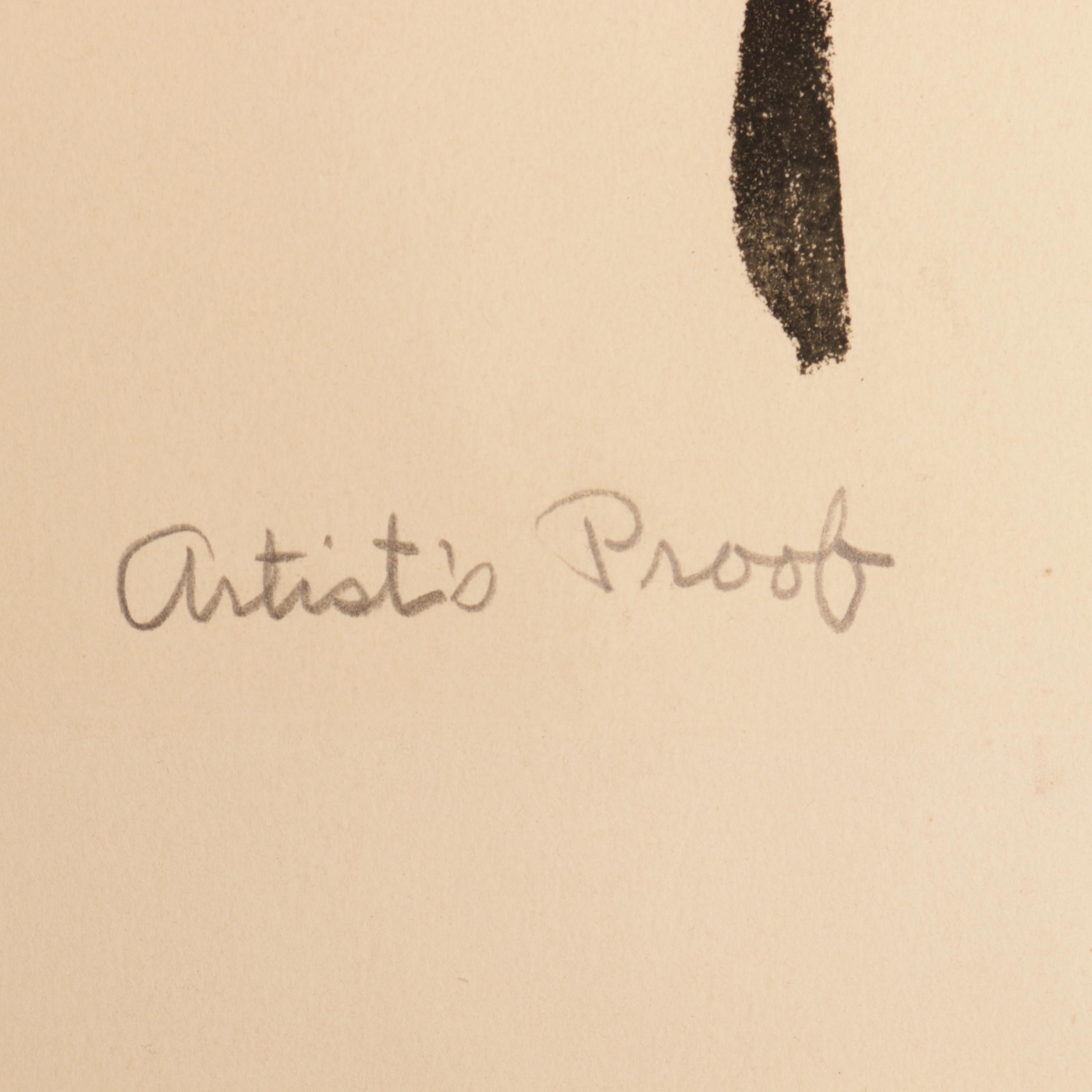 Paul Chidlaw 1980 Artist's Proof Lithograph Portrait