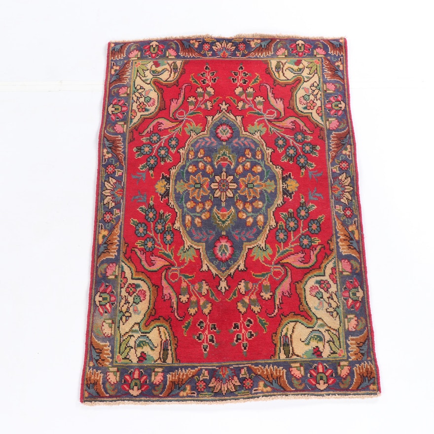 Hand-Knotted Indo-Persian Tabriz Wool Rug