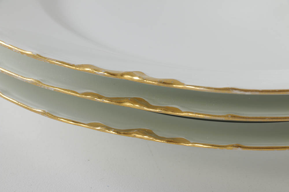 Vintage Haviland France Gilt Rimmed Porcelain Tableware
