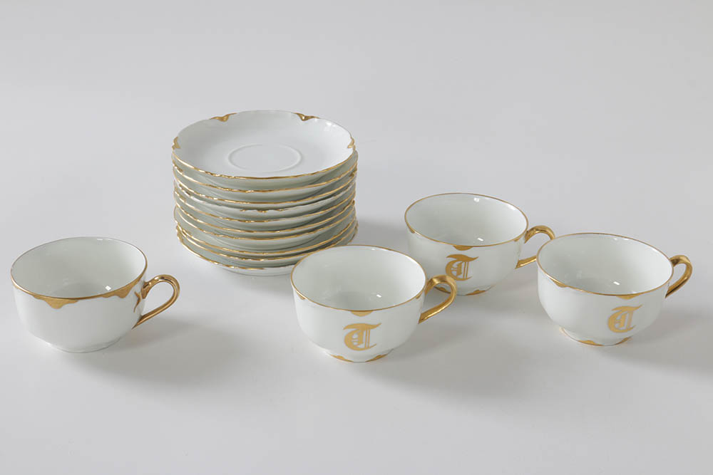 Vintage Haviland France Gilt Rimmed Porcelain Tableware