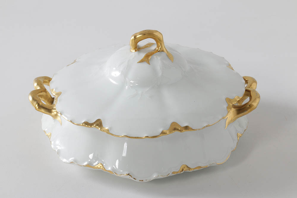 Vintage Haviland France Gilt Rimmed Porcelain Tableware