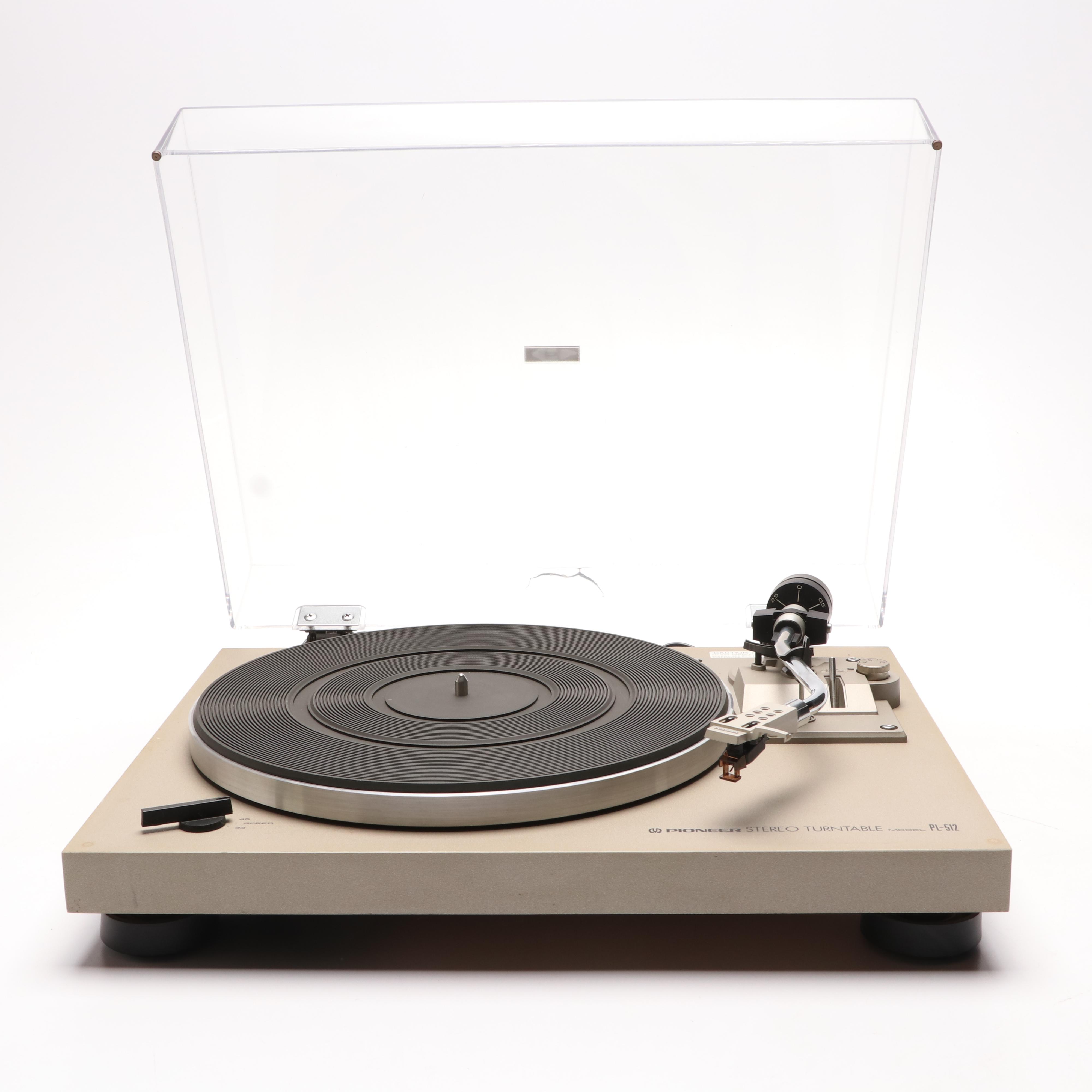 Pioneer Stereo PL-512 2-Speed Belt-Drive Turntable from 1978