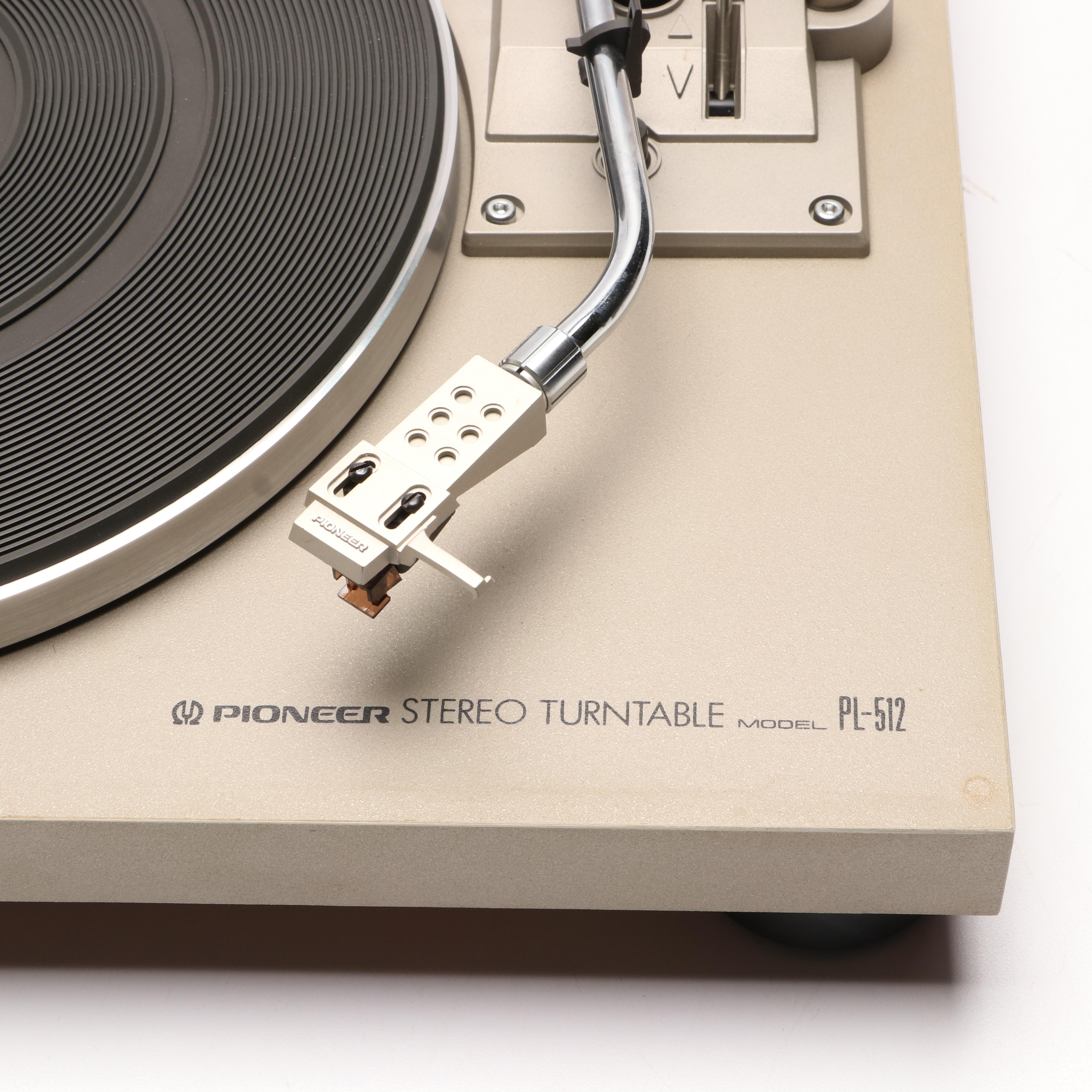 Pioneer Stereo PL-512 2-Speed Belt-Drive Turntable from 1978