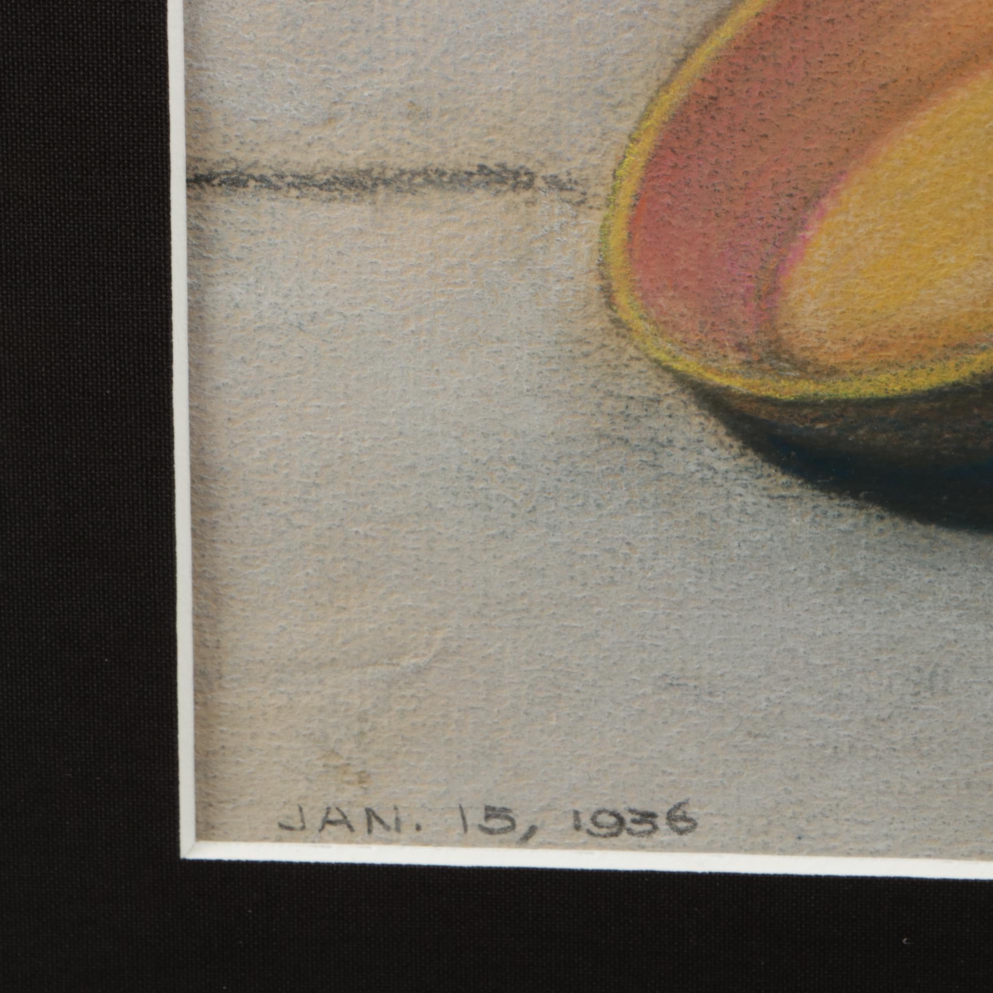 Dorothea Worne 1936 Colored Pencil Drawing "Eve A"