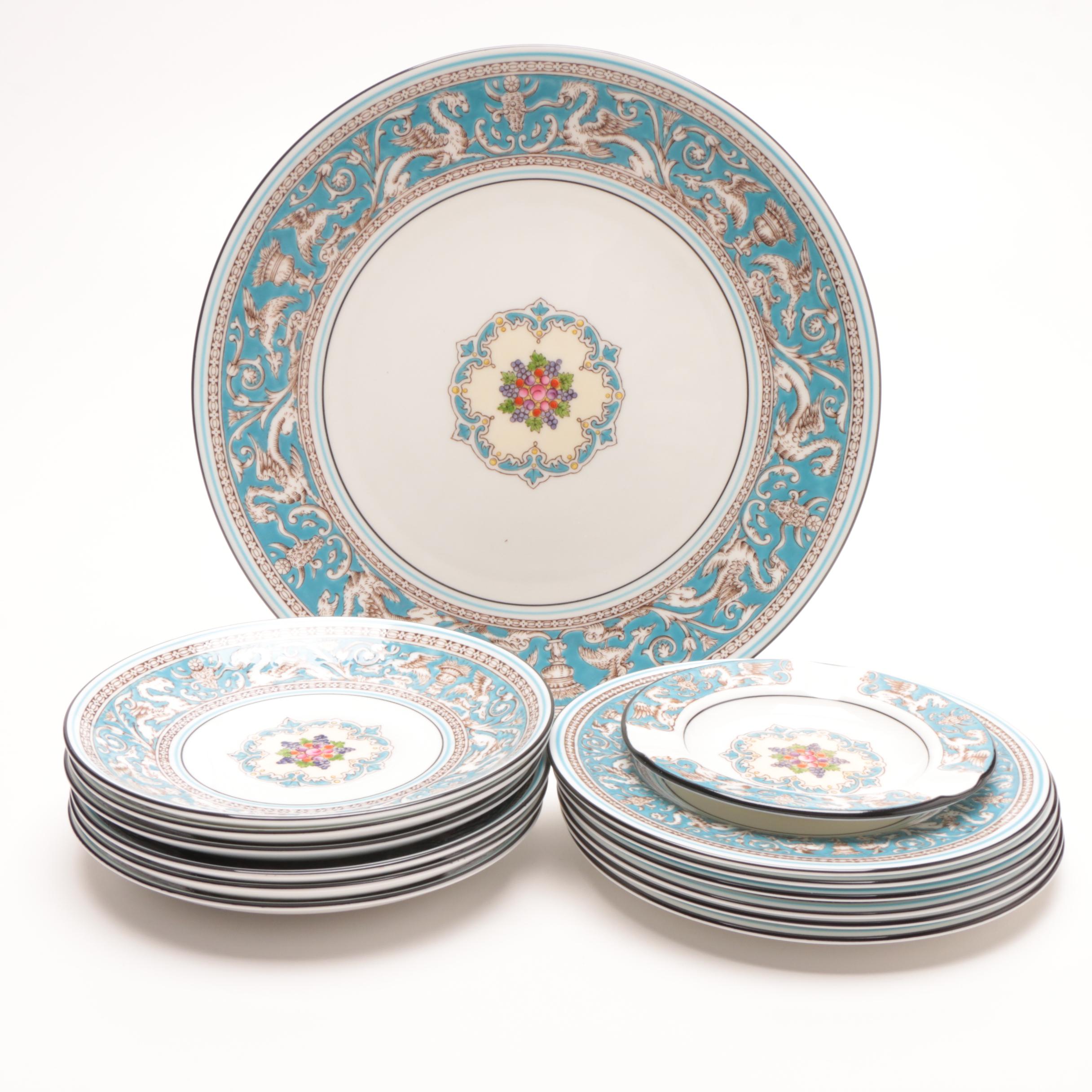 Wedgwood "Florentine" Turquoise Bone China Tea Service