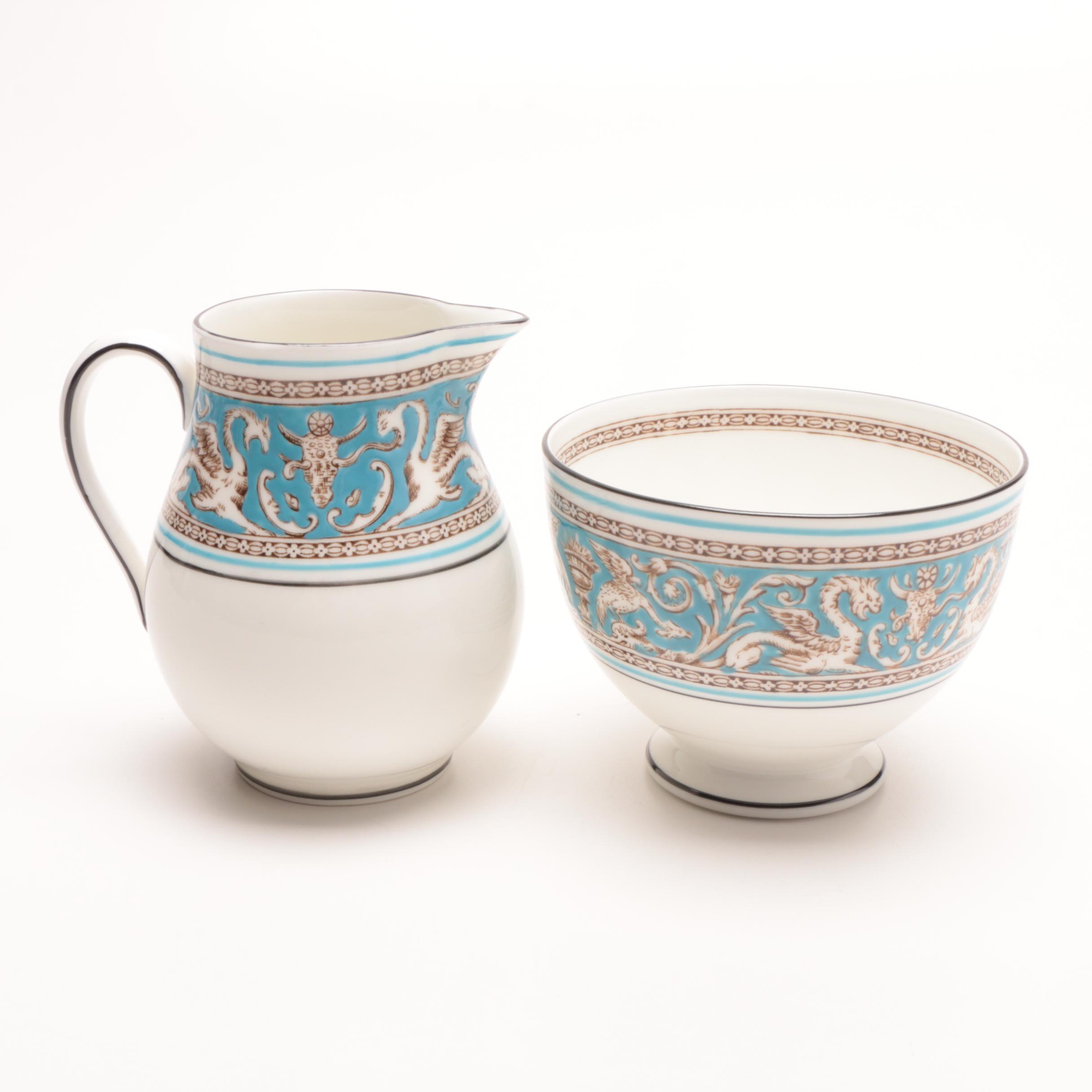 Wedgwood "Florentine" Turquoise Bone China Tea Service