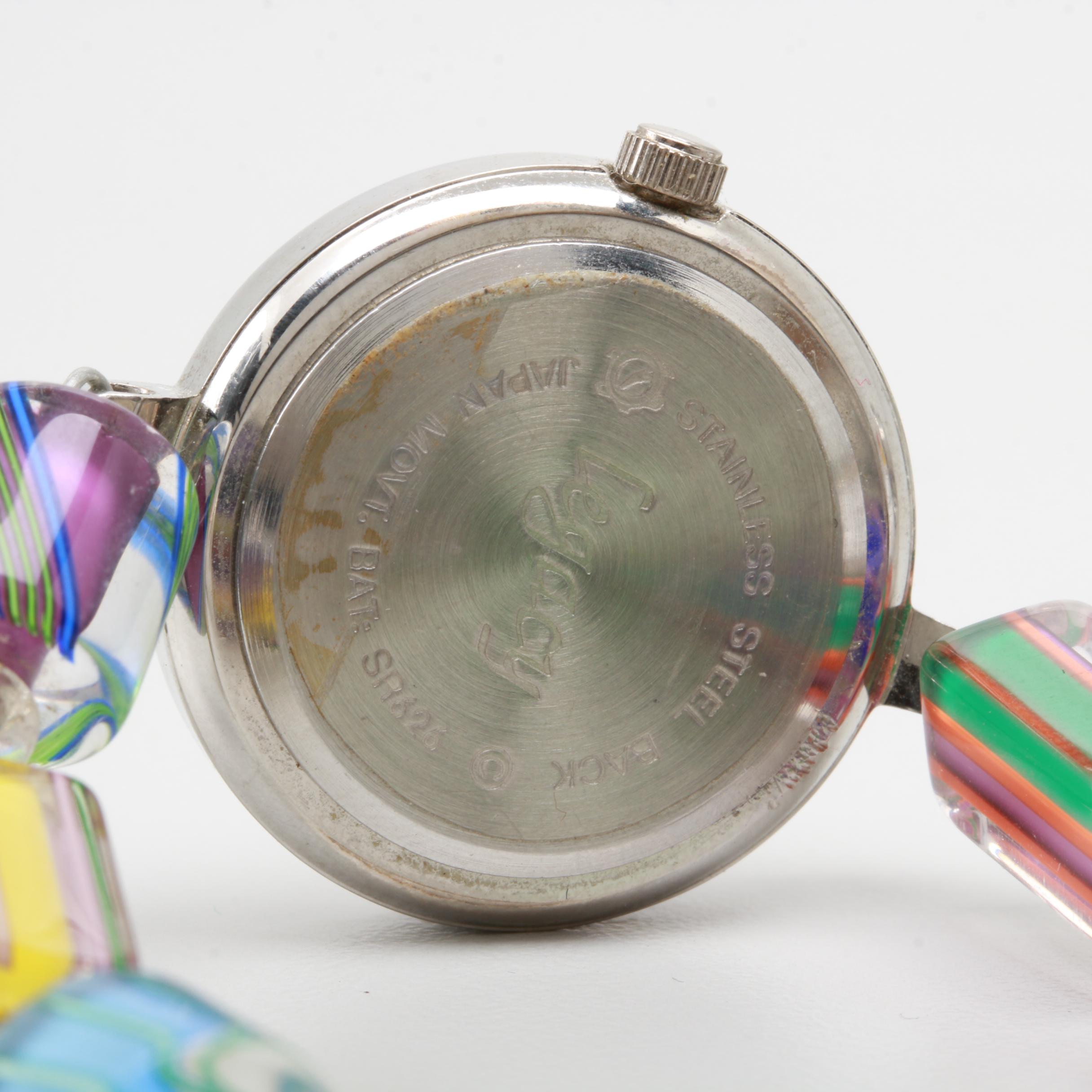 Assorted Legacy Quartz Watches With Glass Bead and Sterling Clasp Bracelets