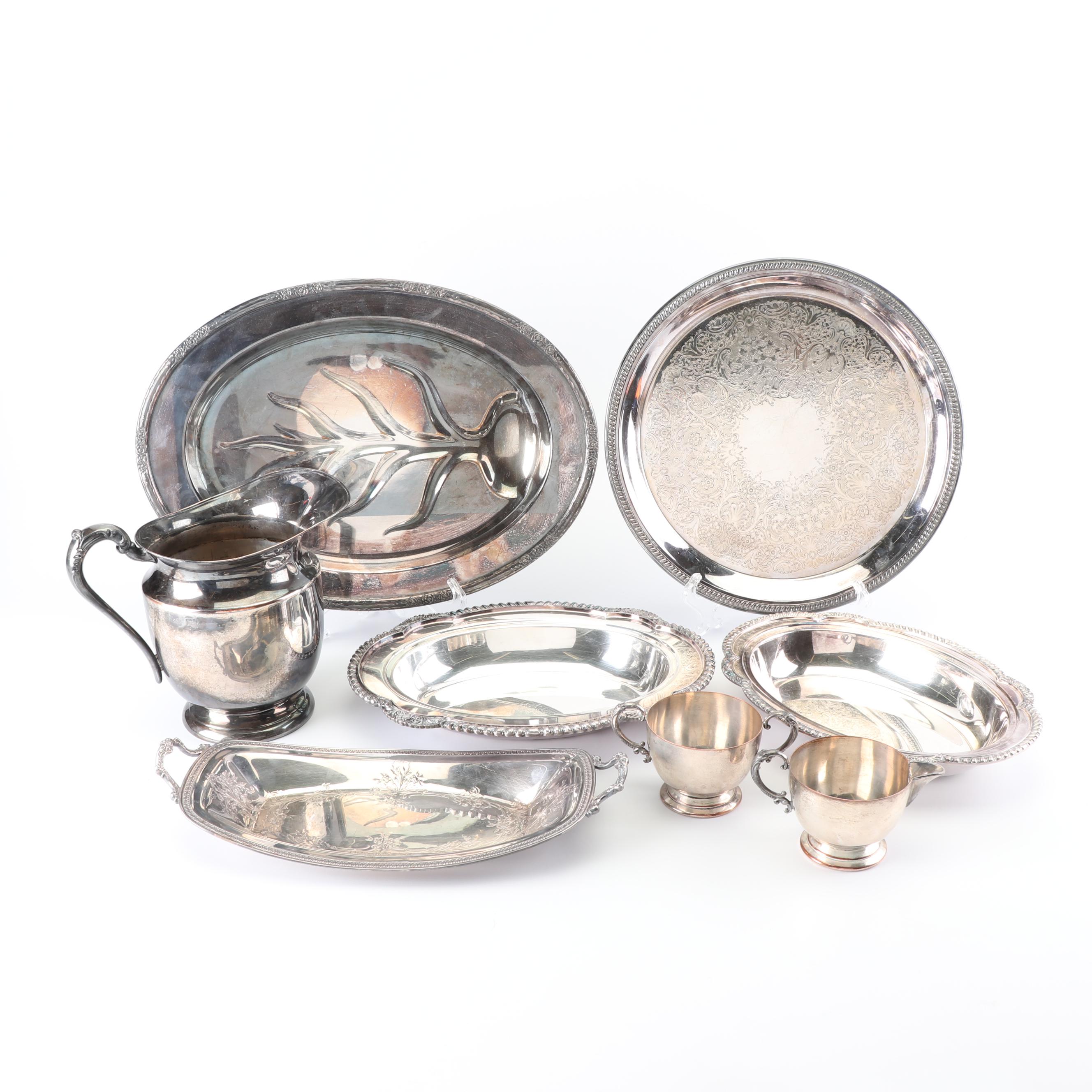 International Silver Co. "Camille" Tray with Other Silver Plate Serveware