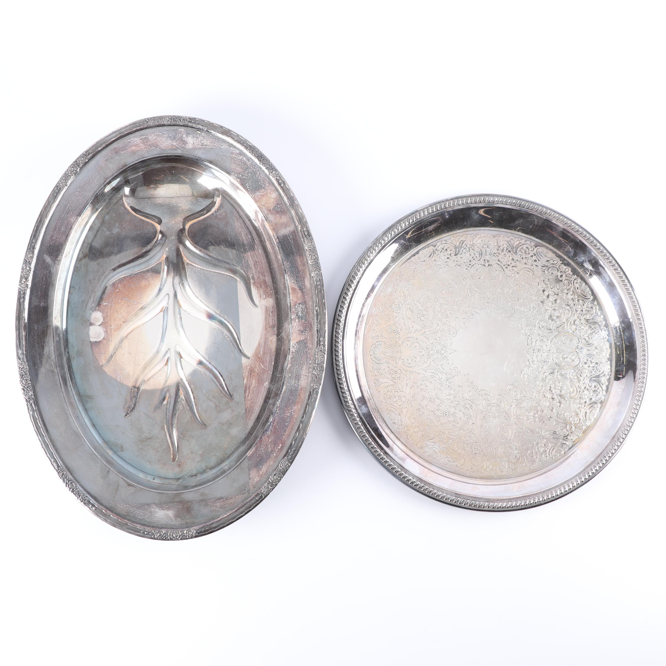 International Silver Co. "Camille" Tray with Other Silver Plate Serveware