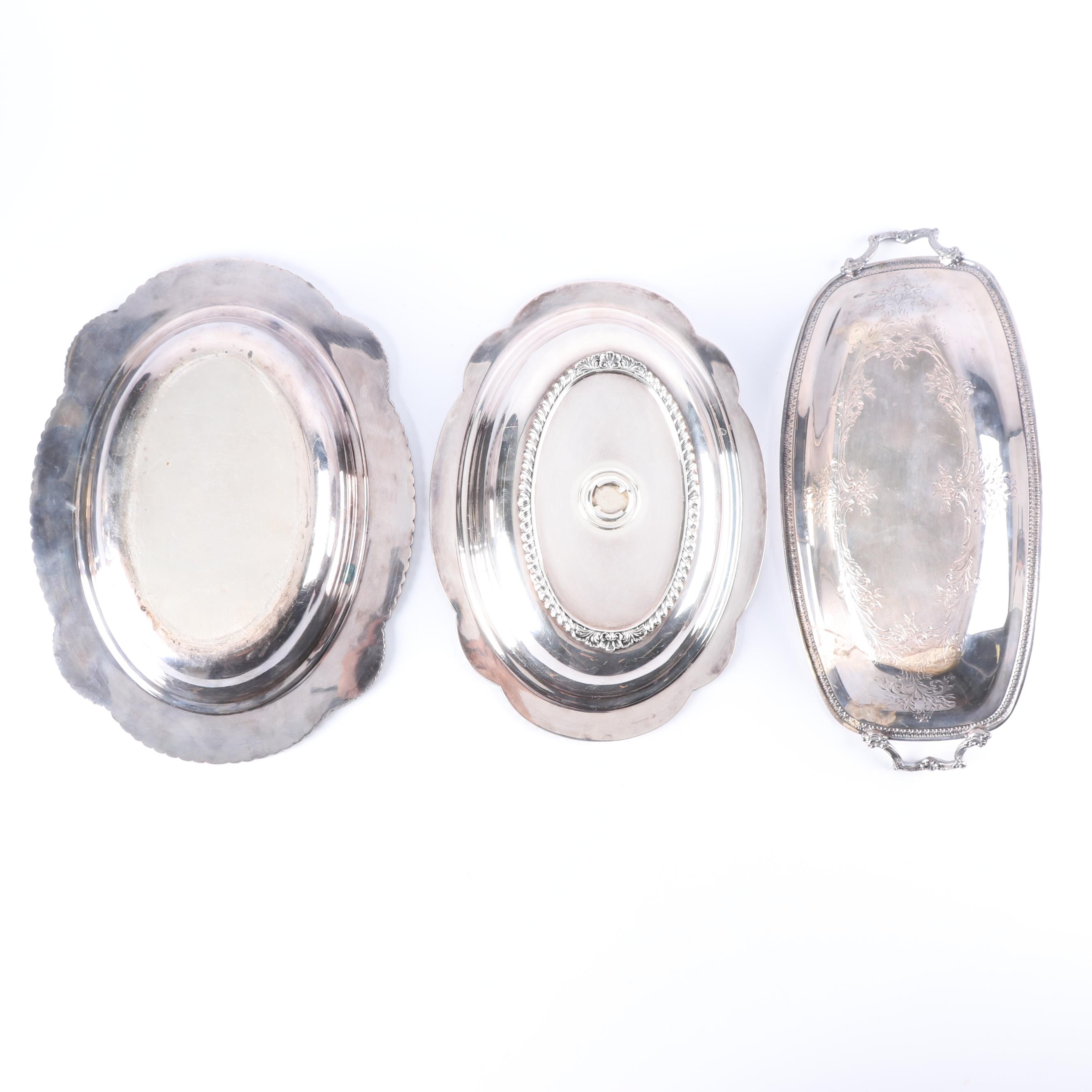 International Silver Co. "Camille" Tray with Other Silver Plate Serveware