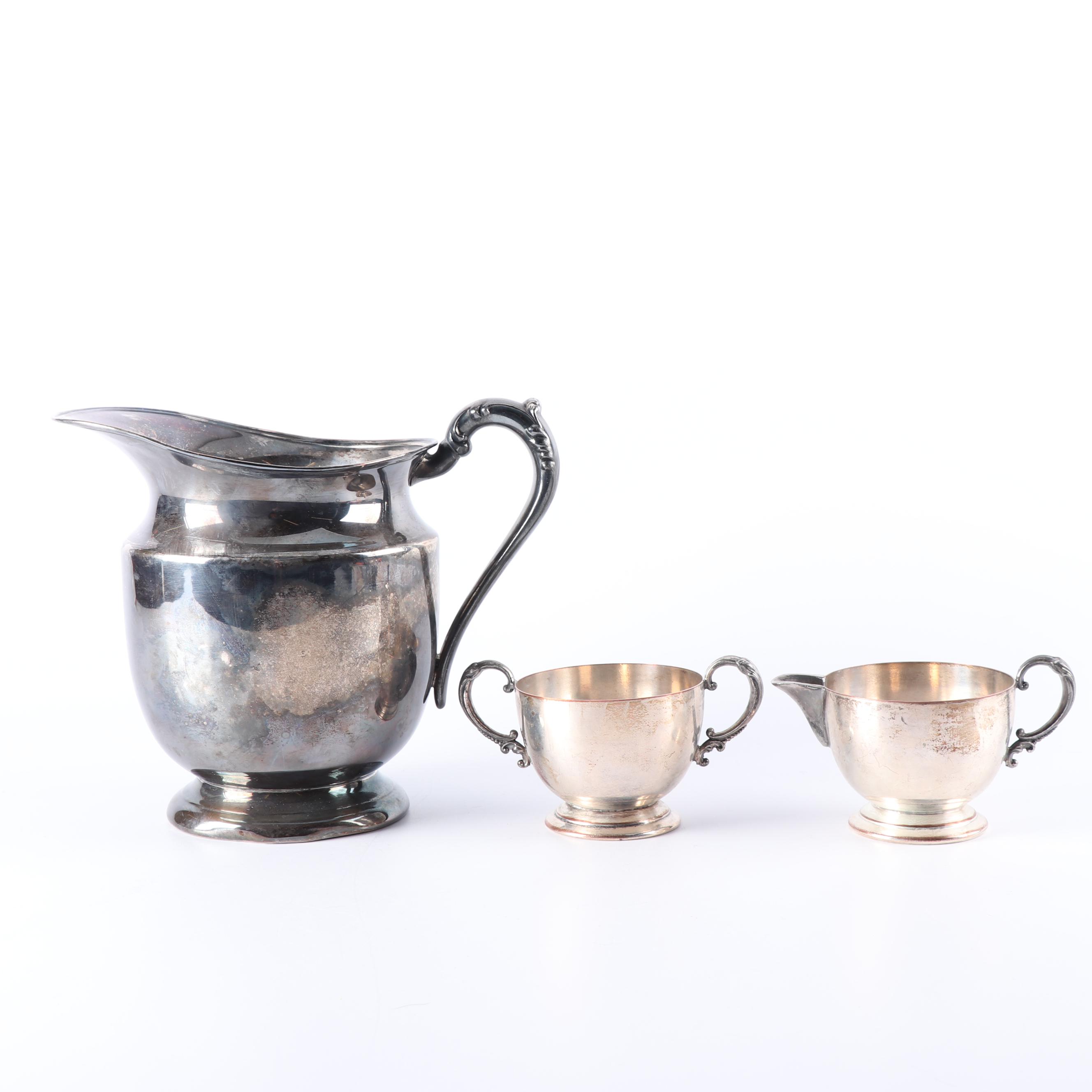 International Silver Co. "Camille" Tray with Other Silver Plate Serveware