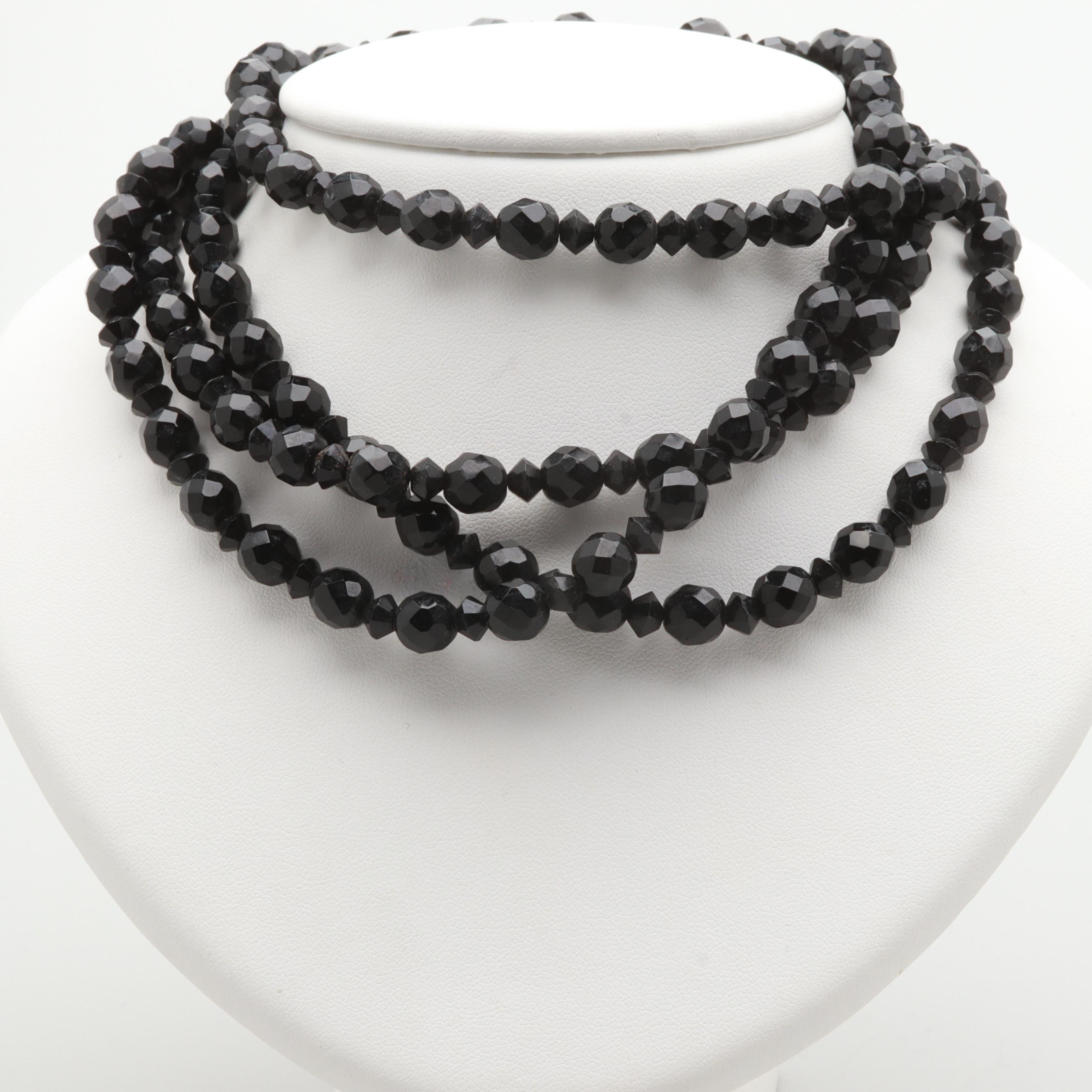 Faceted Glass Beaded Necklace