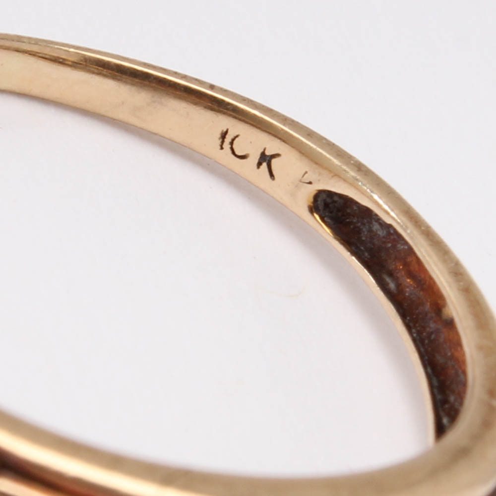 10K Yellow Gold and Diamond Ring With Necklace and Pendants