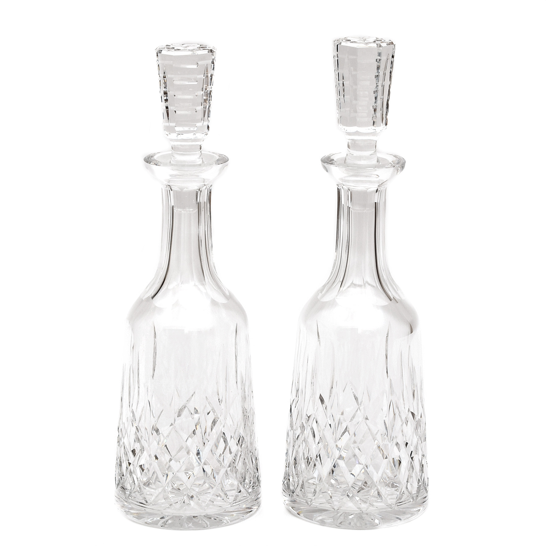 Pair of Waterford Crystal "Lismore" Wine Decanters