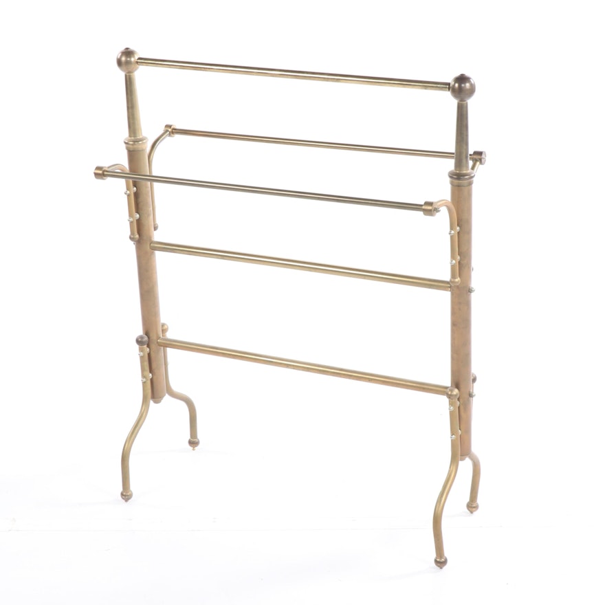 Federal Style Brass Quilt Rack, 20th Century