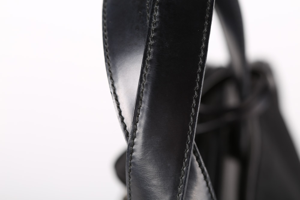 Vintage Prada Black Nylon and Patent Leather Handbag