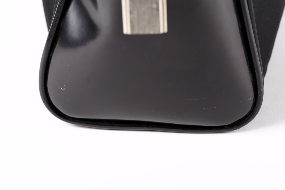 Vintage Prada Black Nylon and Patent Leather Handbag