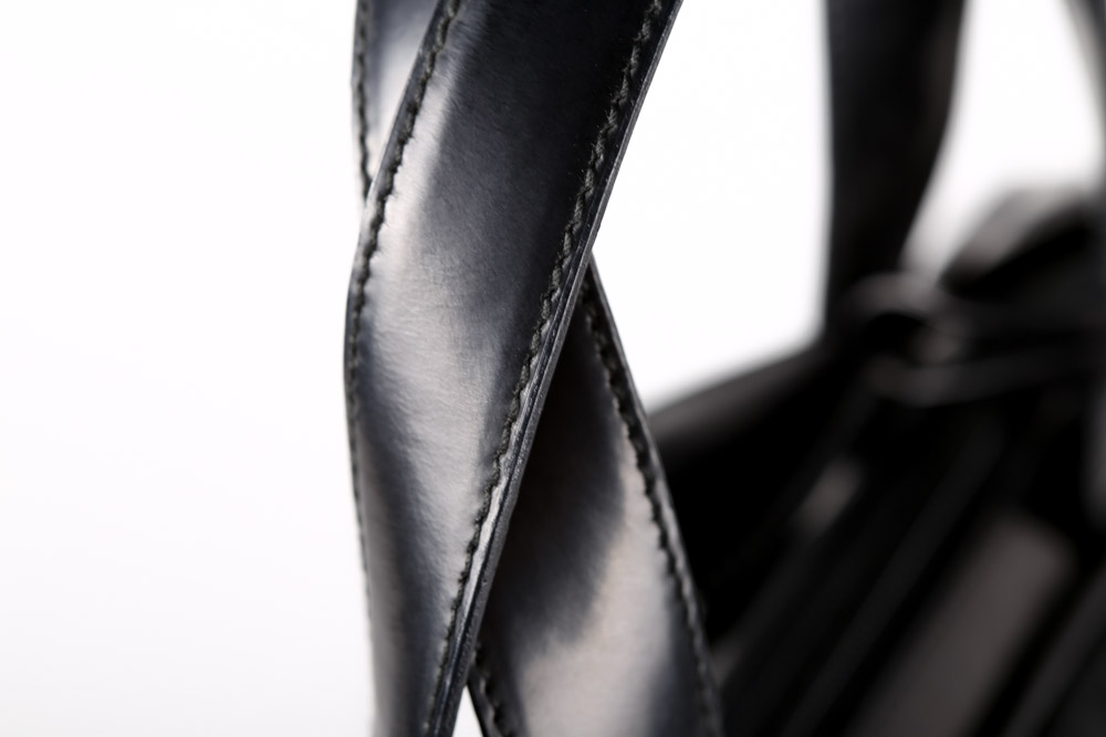 Vintage Prada Black Nylon and Patent Leather Handbag