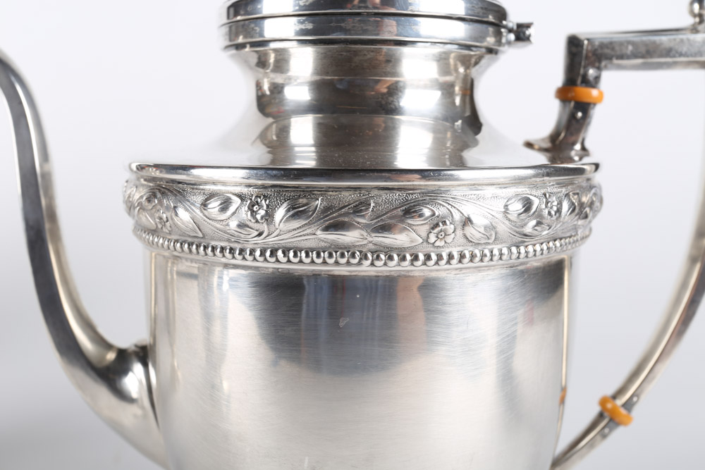 Frank M. Whiting Sterling Silver Tea and Coffee Service Set, Early 20th Century