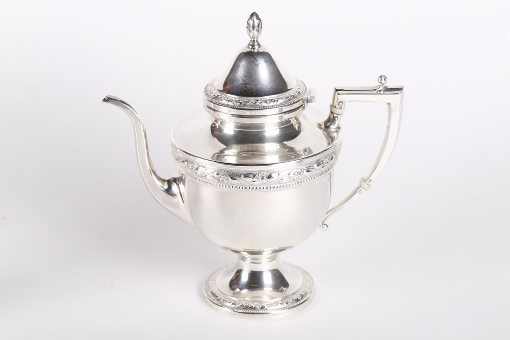 Frank M. Whiting Sterling Silver Tea and Coffee Service Set, Early 20th Century
