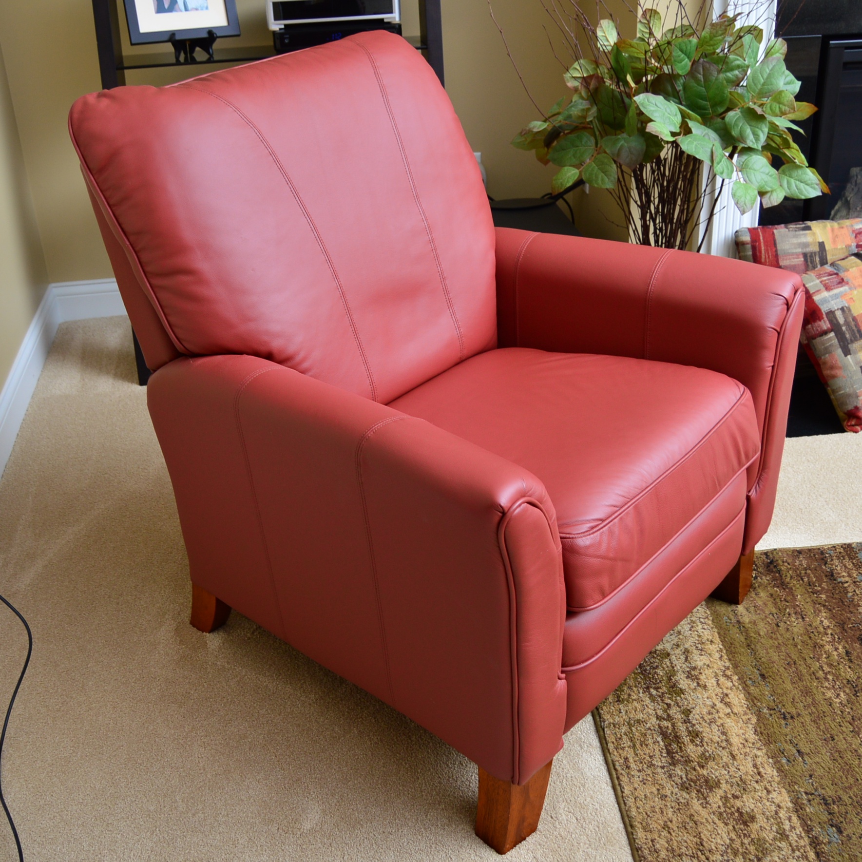 La-Z-Boy Red Leather Recliner