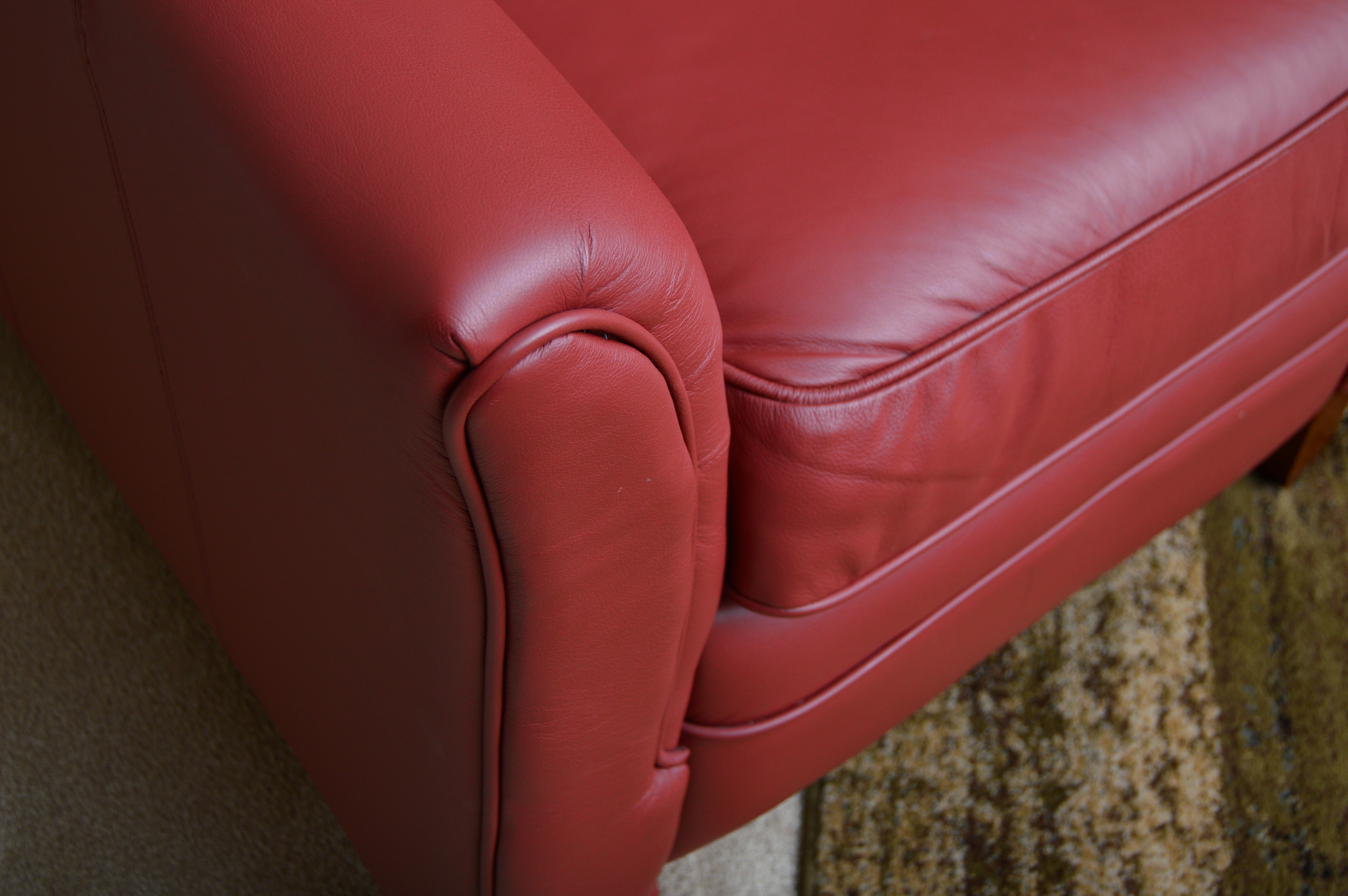 La-Z-Boy Red Leather Recliner