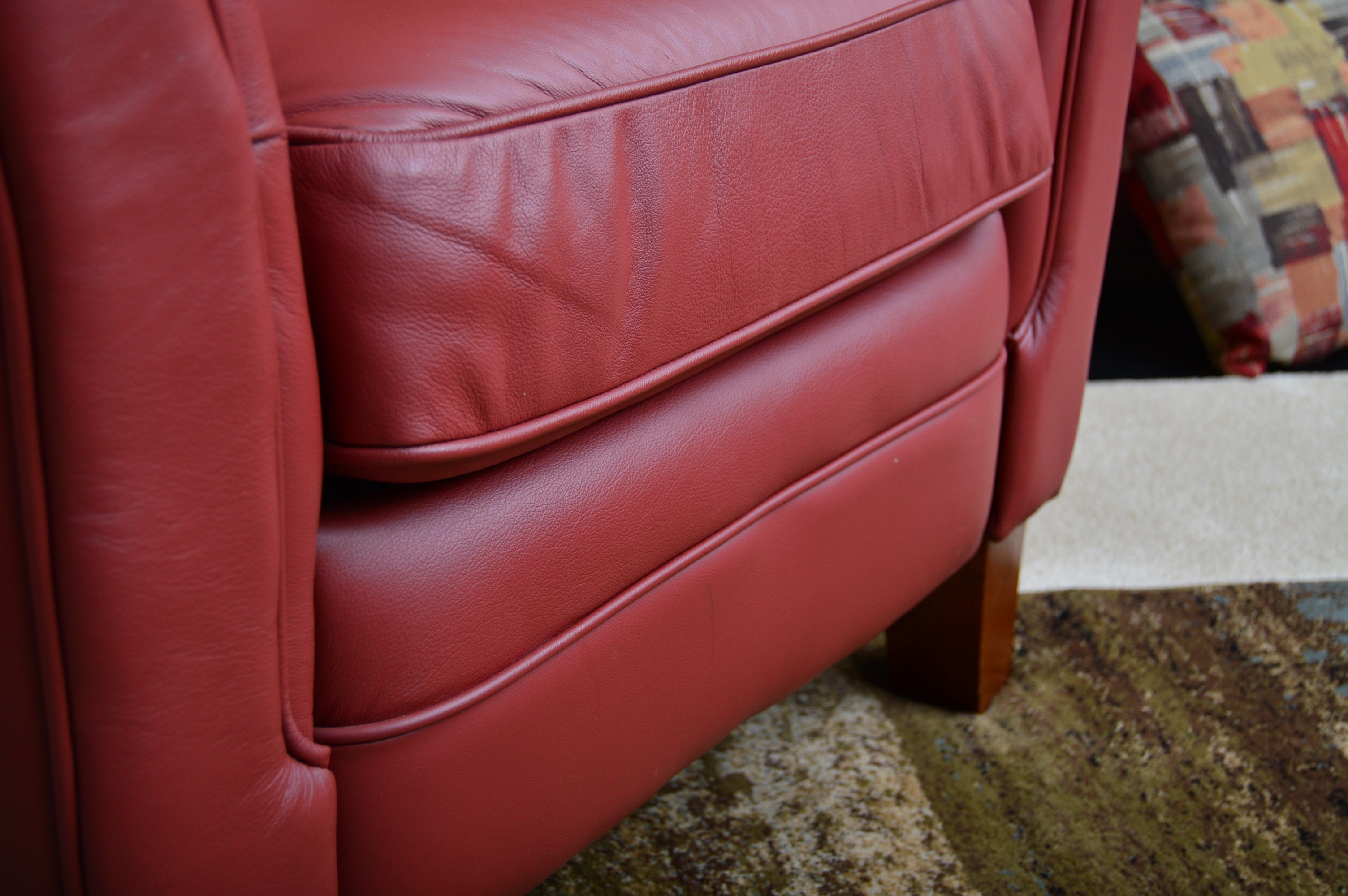 La-Z-Boy Red Leather Recliner