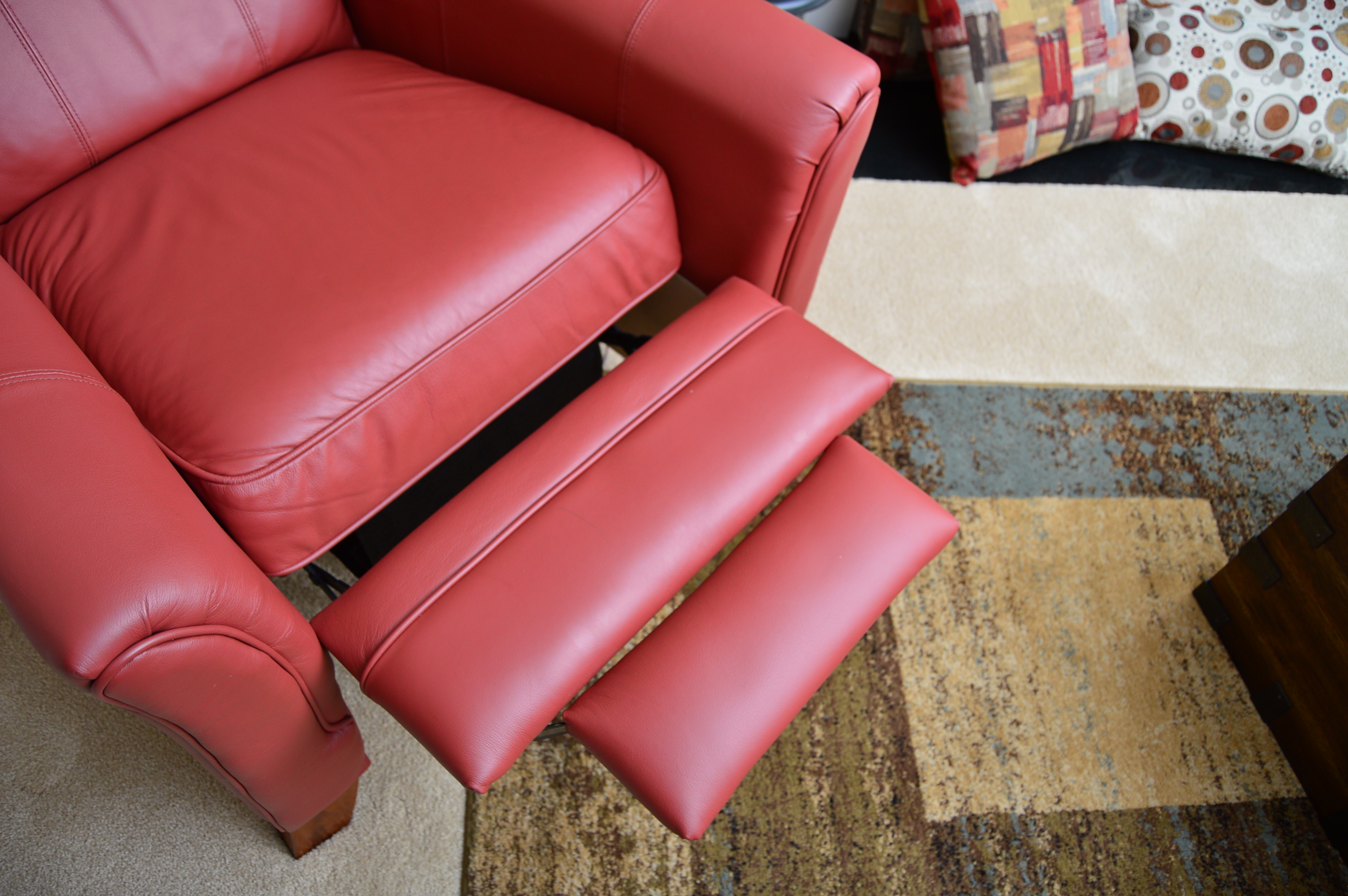 La-Z-Boy Red Leather Recliner