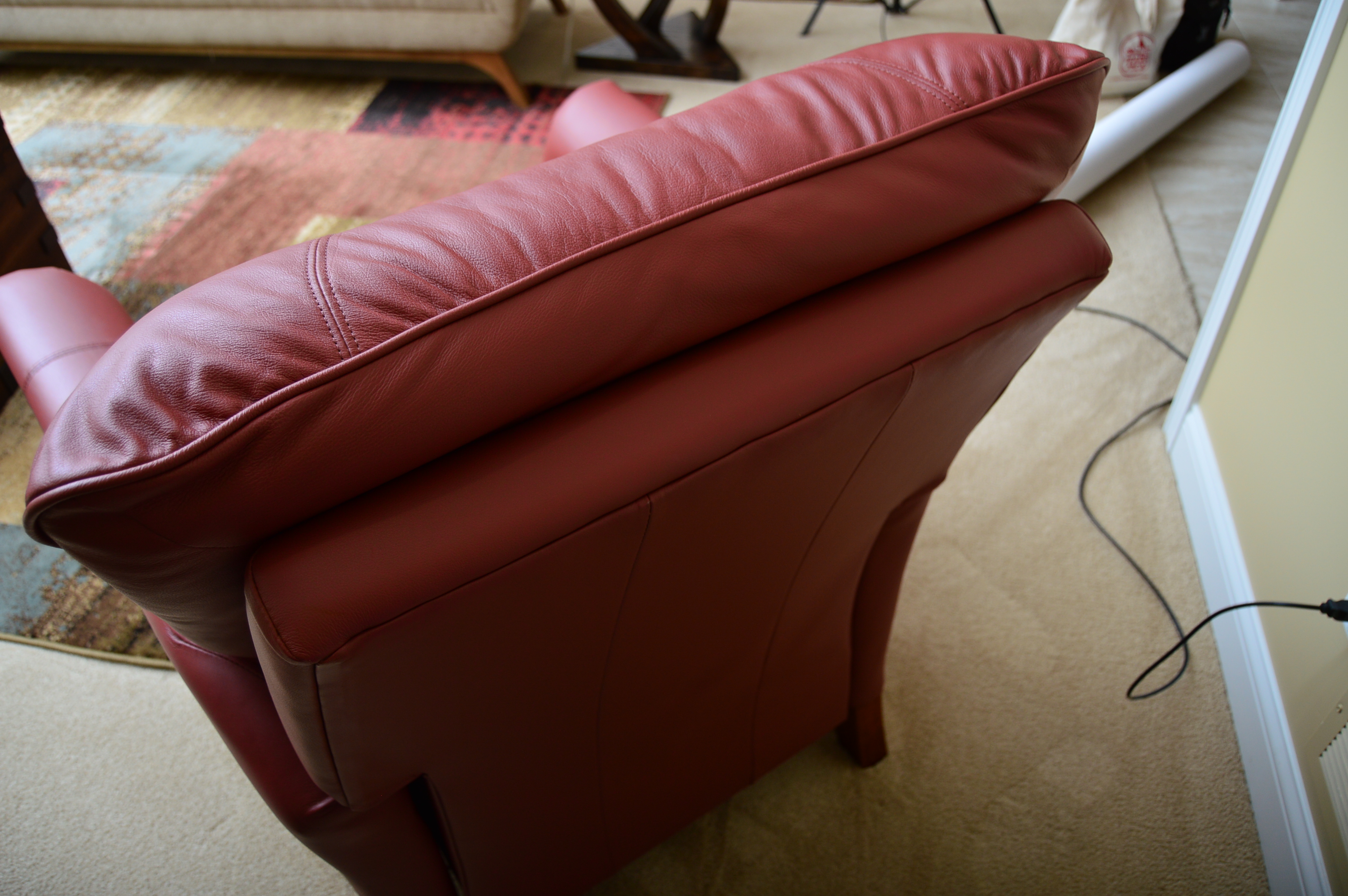 La-Z-Boy Red Leather Recliner