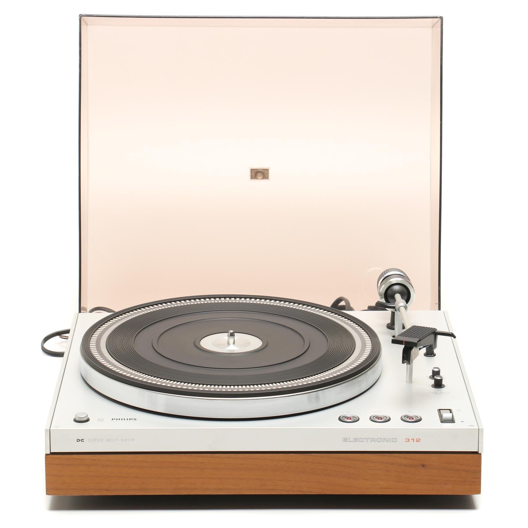 Philips Electronic 312 DC Servo Belt Drive Turntable From Holand