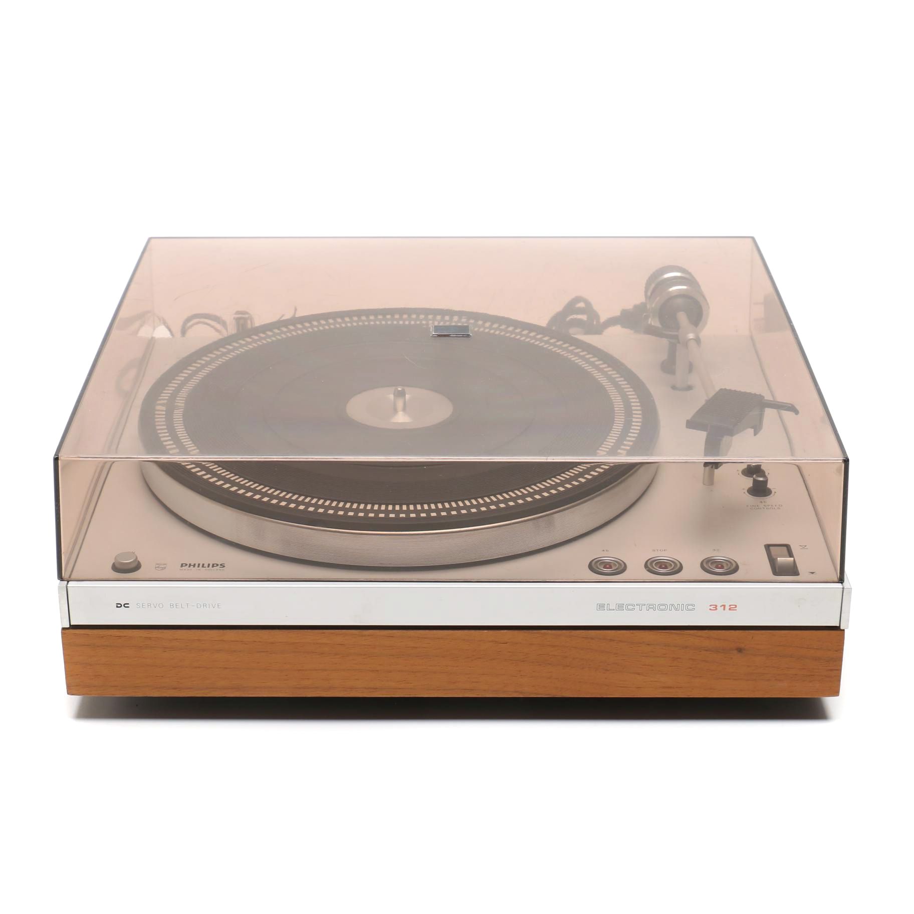 Philips Electronic 312 DC Servo Belt Drive Turntable From Holand