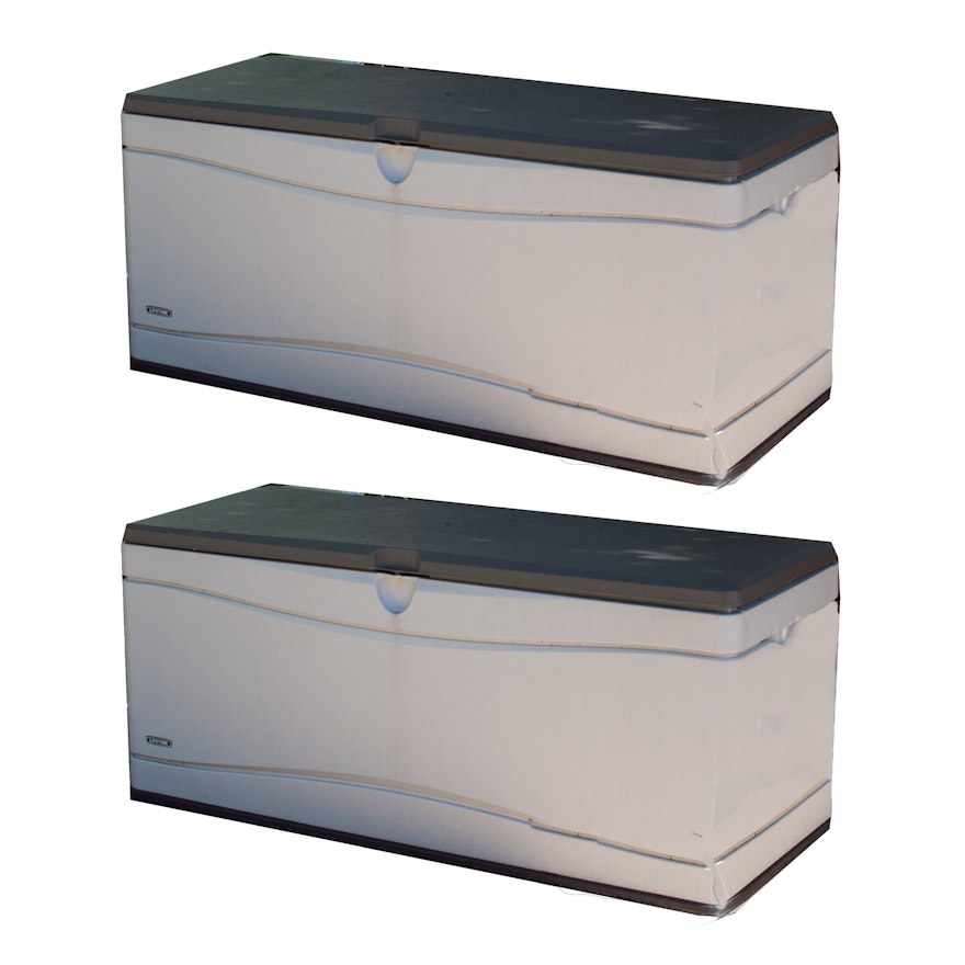 Pair of Lifetime Outdoor Storage Units